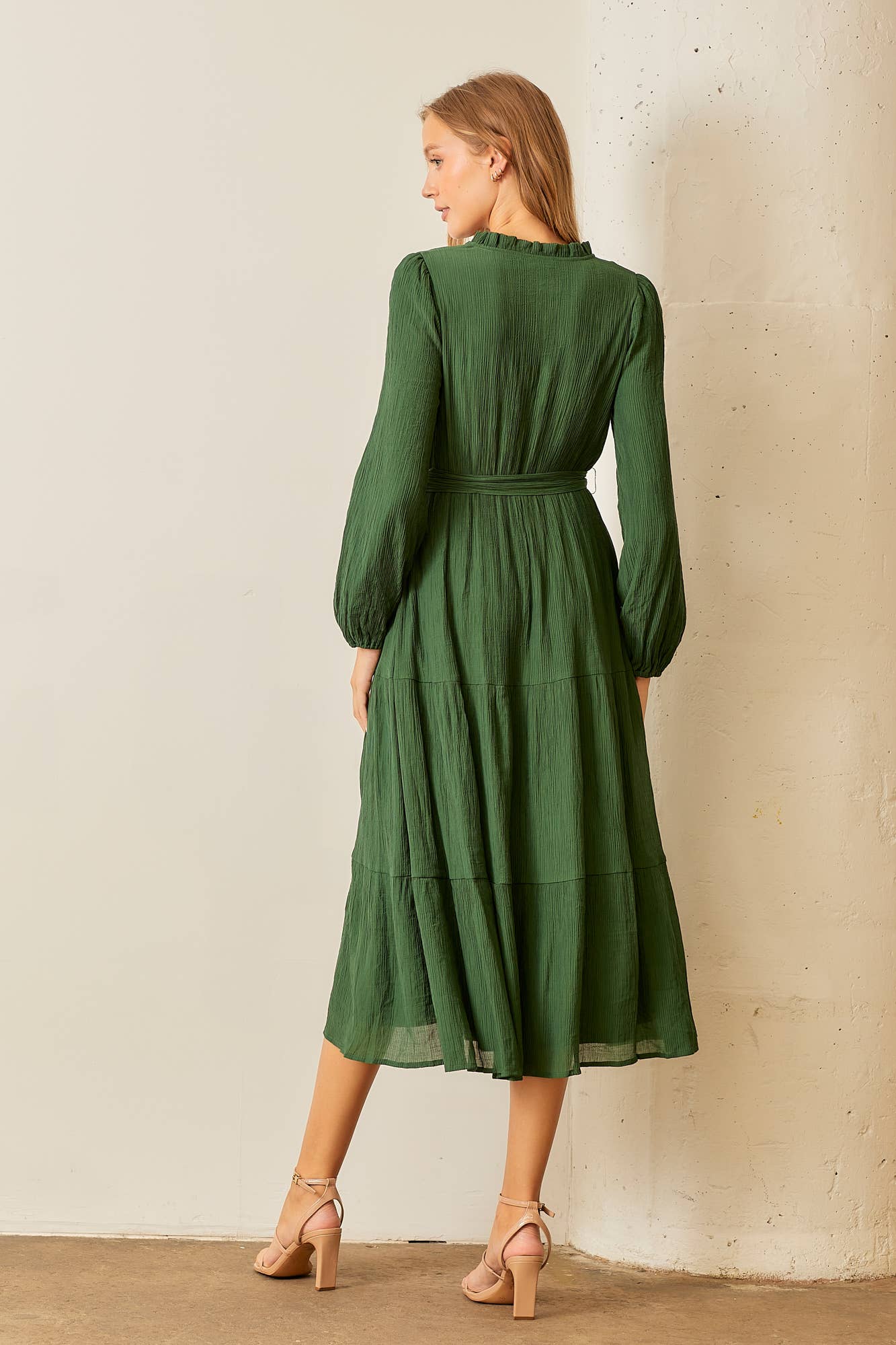 Winter Green Midi Dress