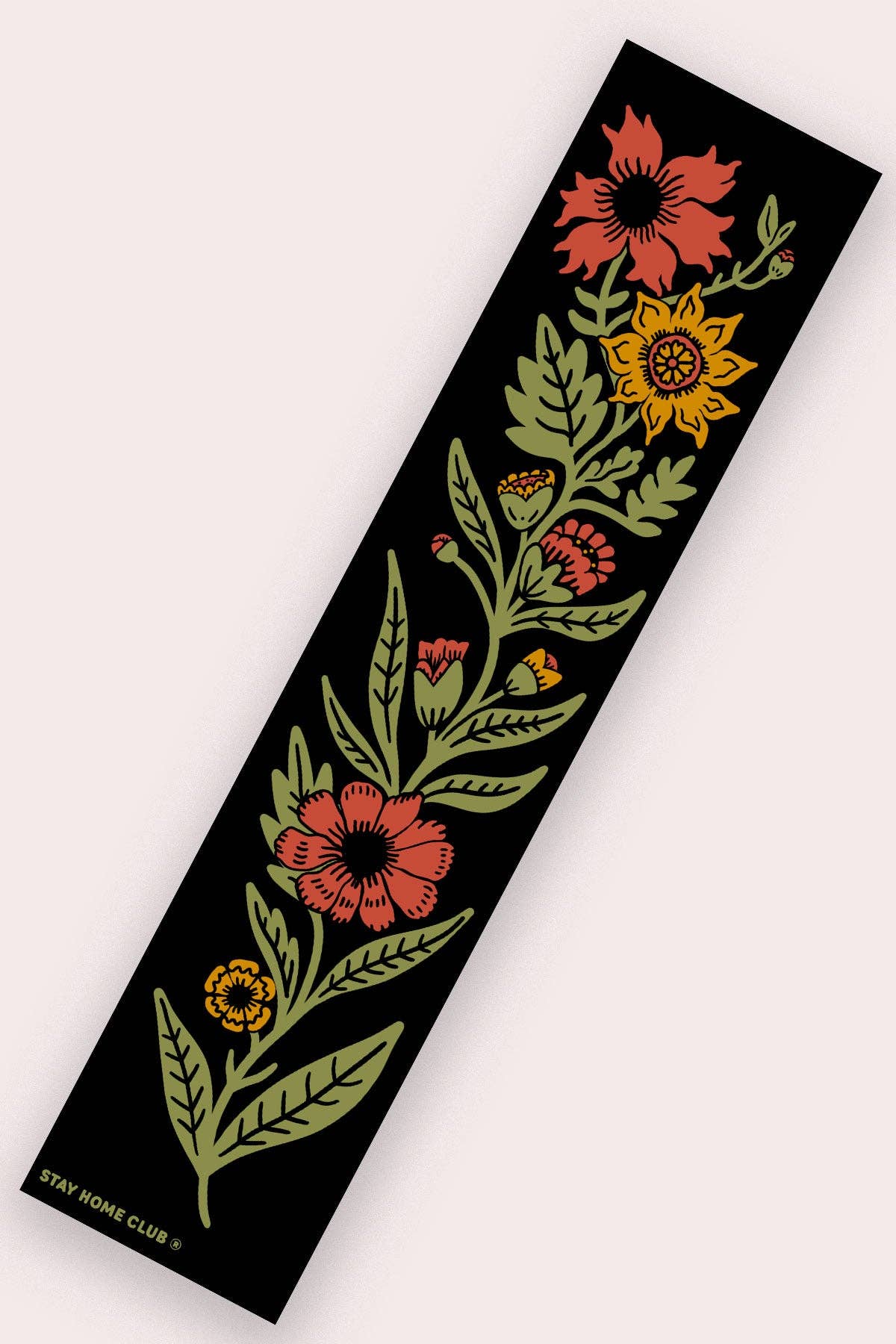 Red House Floral Bumper Sticker - Out of the Blue