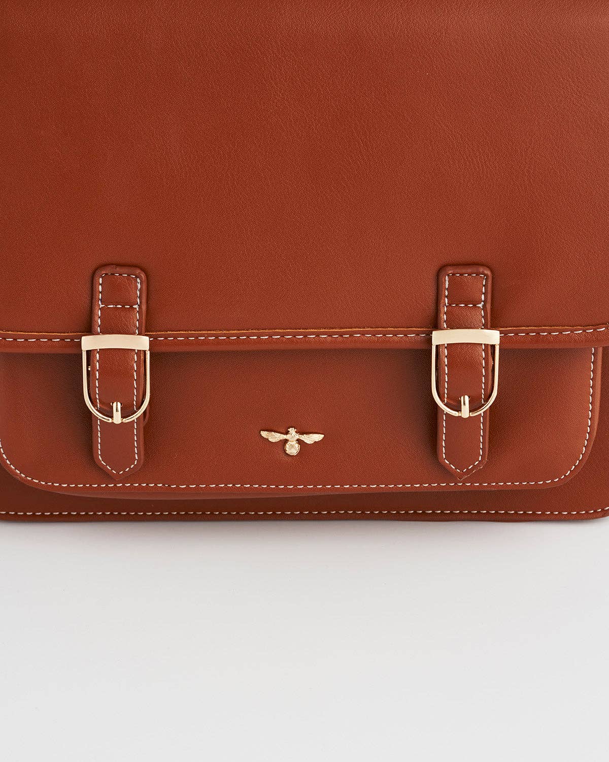 Into the Woods Tan Classic Satchel - Out of the Blue