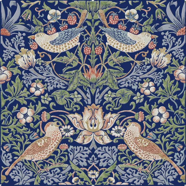 William Morris Silk Scarf - Out of the Blue