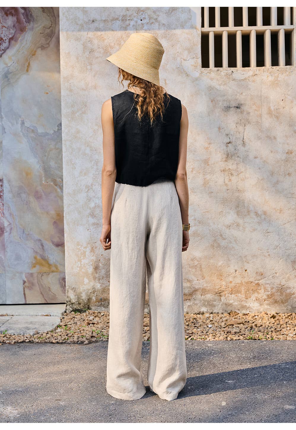 100% Linen Wide Leg Pants - Out of the Blue