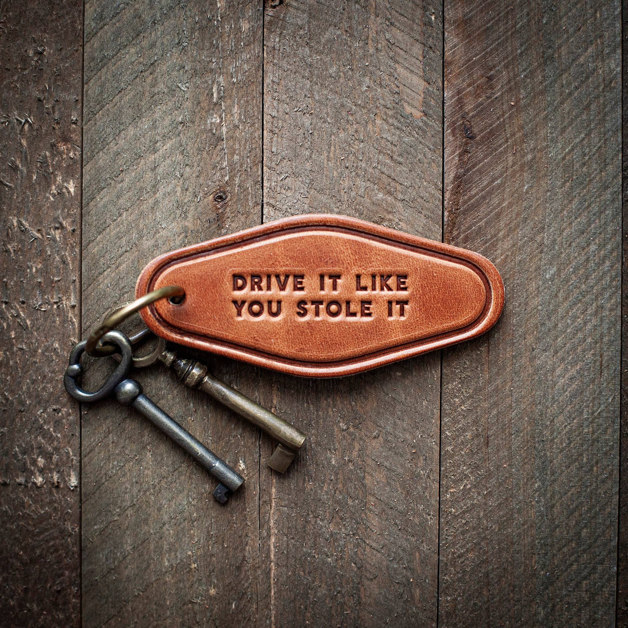 Motel Leather Keychain