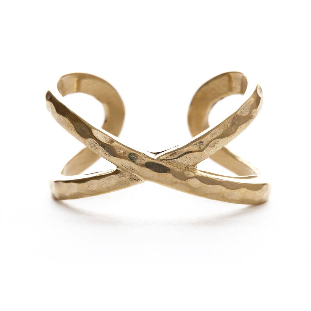 Crossover Cuff Ring - Out of the Blue