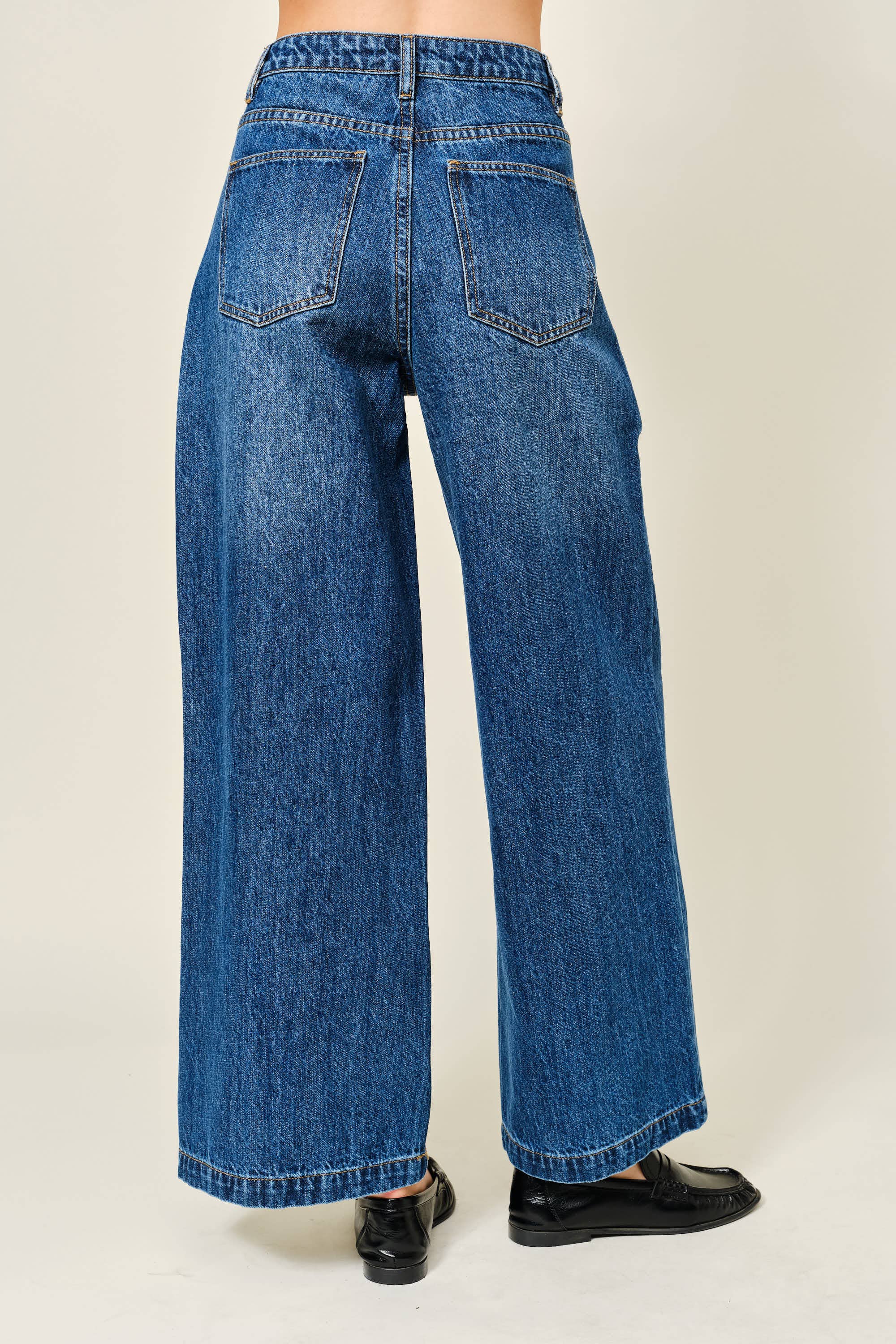 WIDE LEG DENIM JEANS