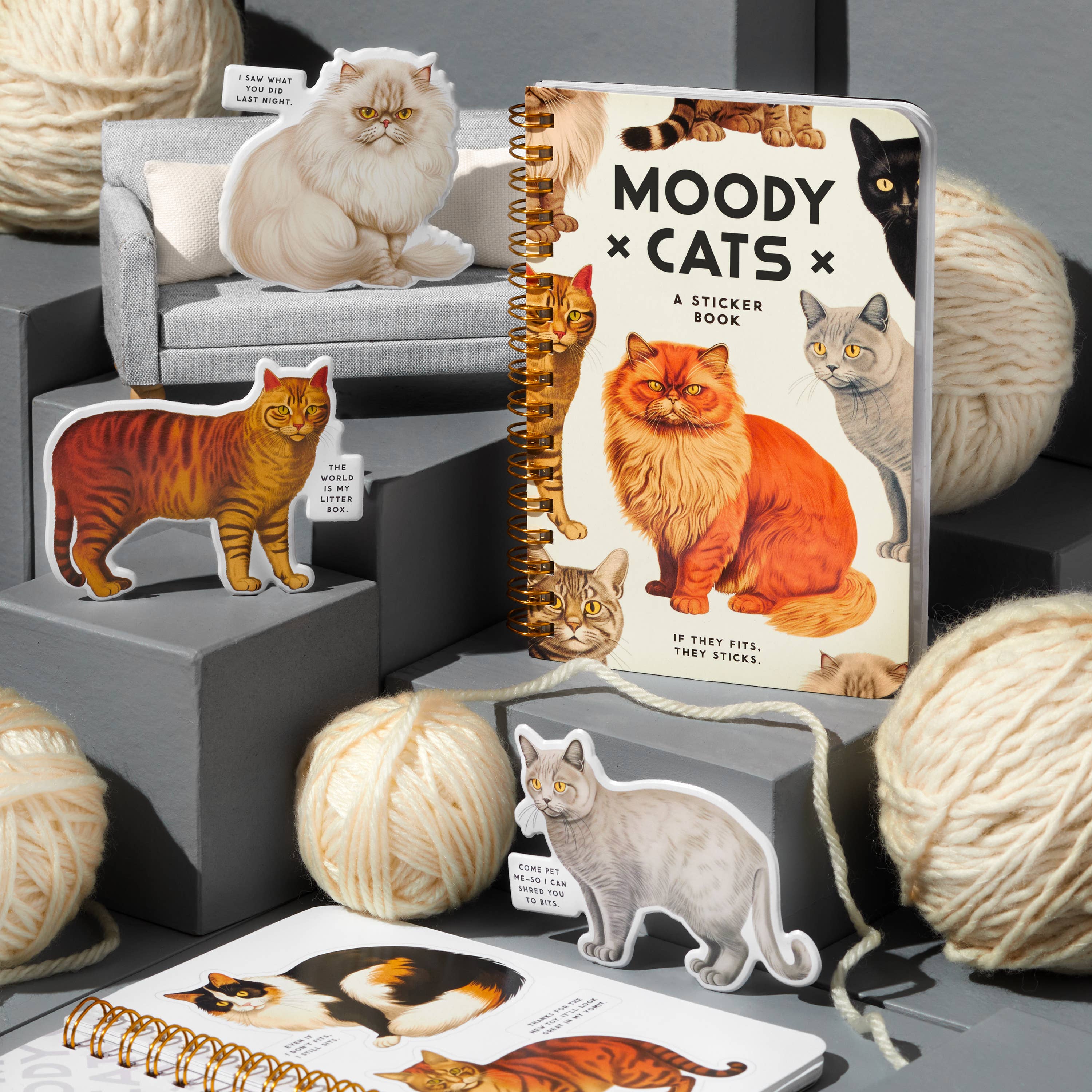 Moody Cats Sticker Book - Out of the Blue