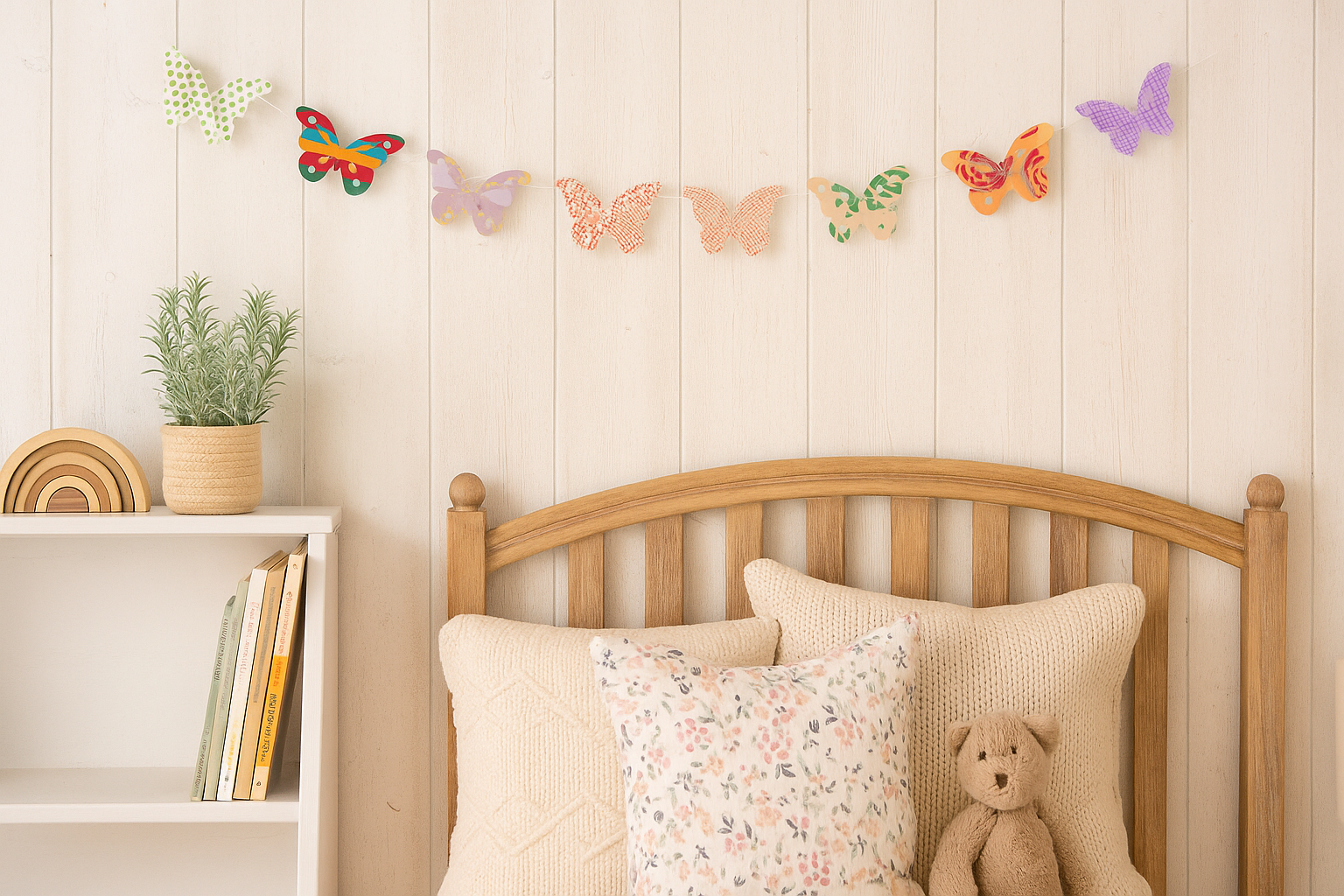Butterfly Recycled Paper Garland - Assorted Prints - Out of the Blue