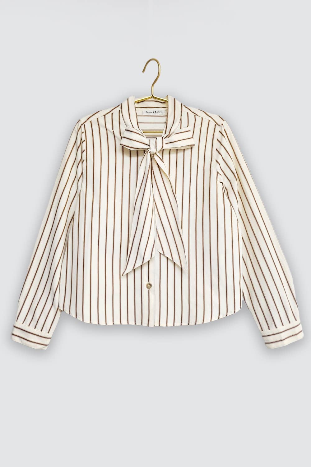 STRIPED BOW TIE SHIRT - Out of the Blue