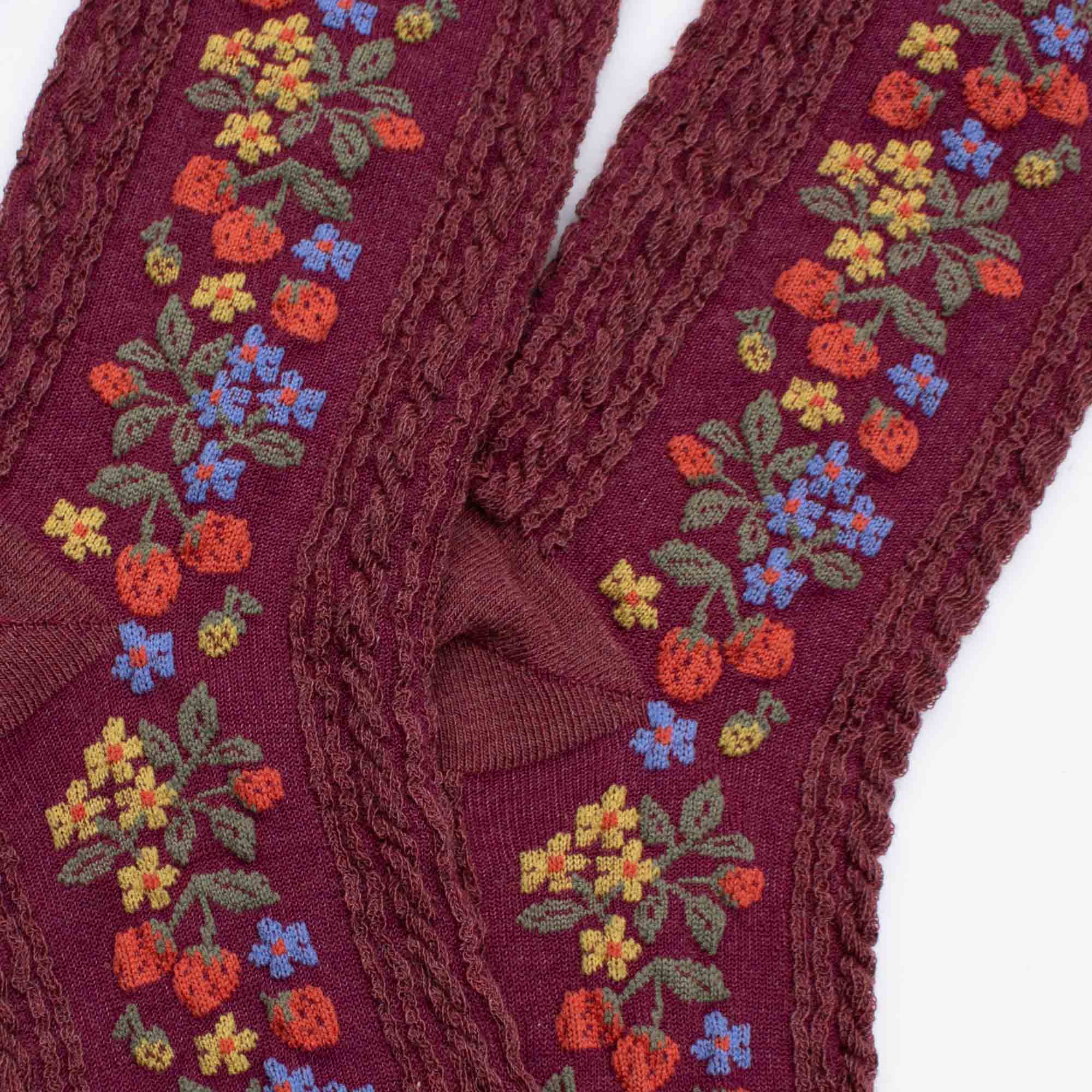 Vintage Strawberry Socks - Out of the Blue