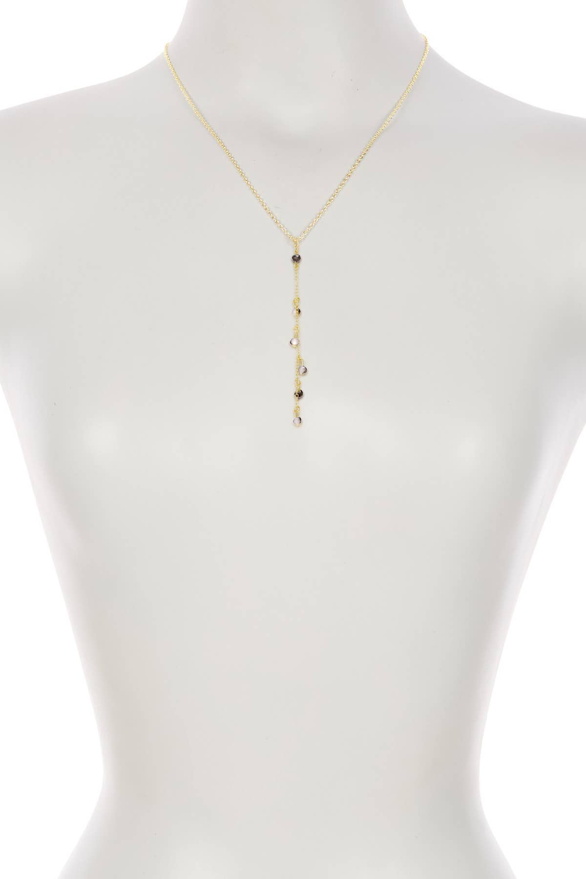 Austrian Crystal Waterfall Y Necklace - GF