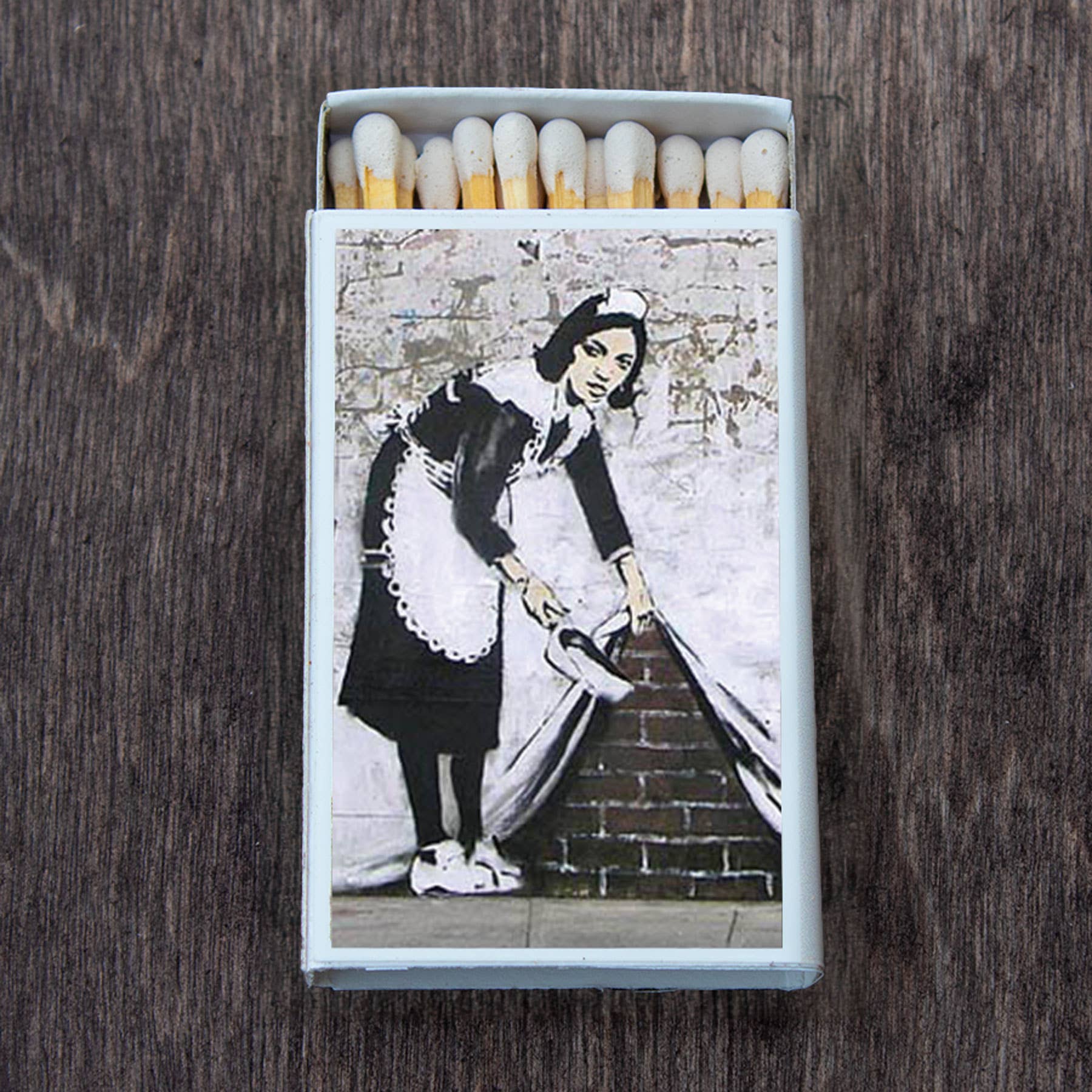 Banksy Street Art Matchbox Candle Acc • Decorative Matches