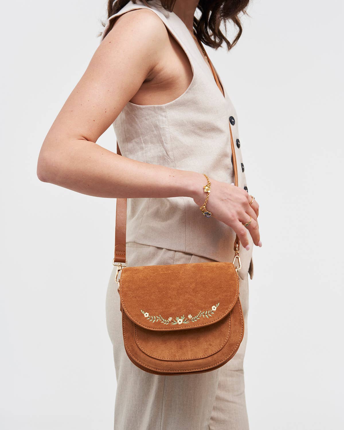 Floral Embroidered Purse - Out of the Blue