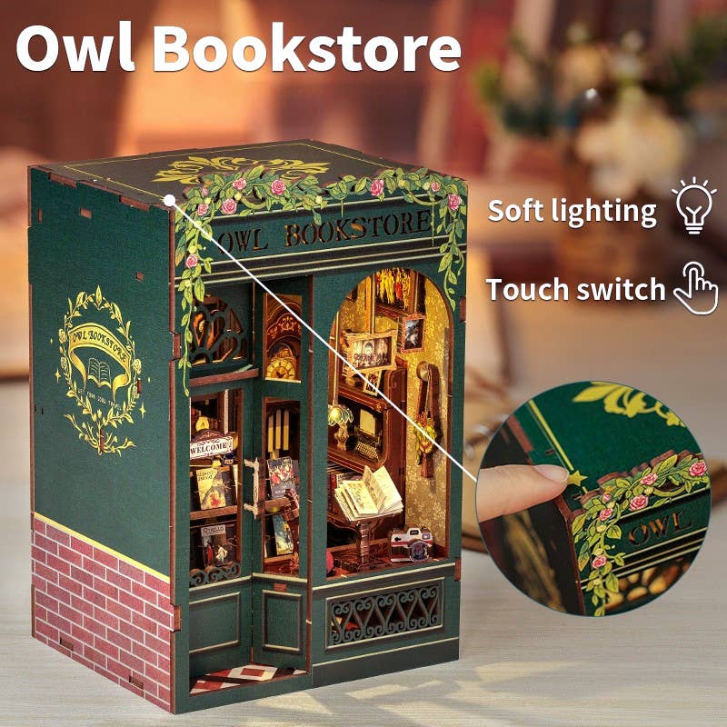 DIY Book Nook Kit: Owl Bookstore - Out of the Blue