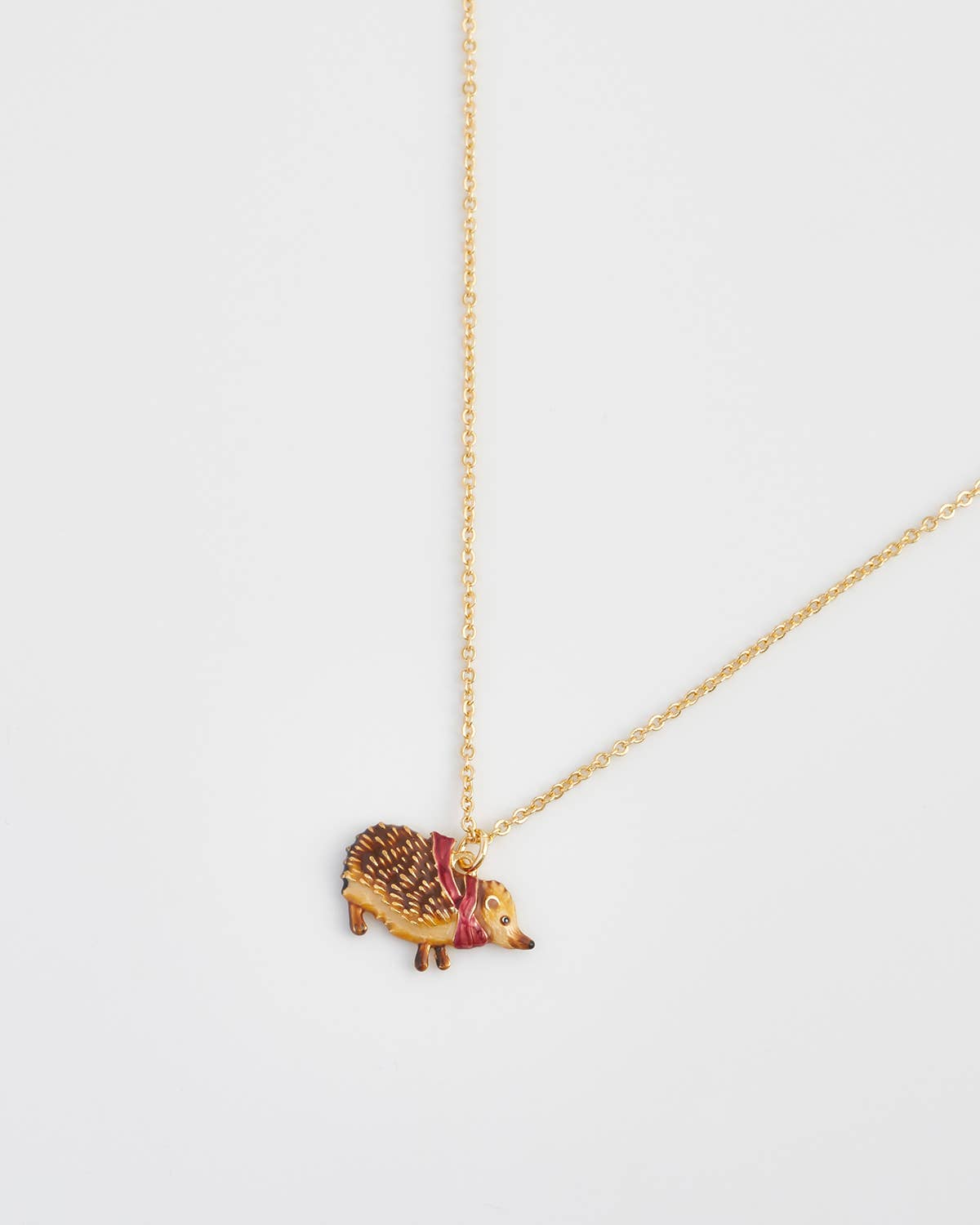 Cozy Hedgehog Charm Necklace