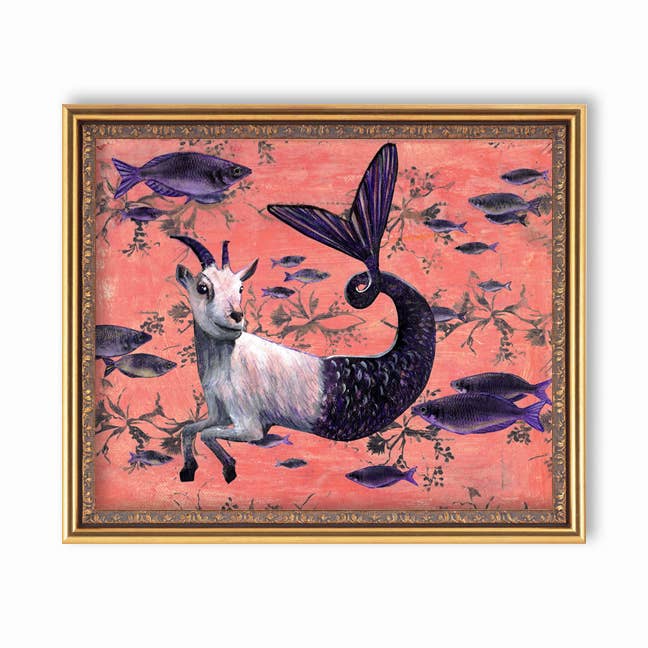 Goat Mermaid (Capricorn) 8x10" Art Print - Zodiac