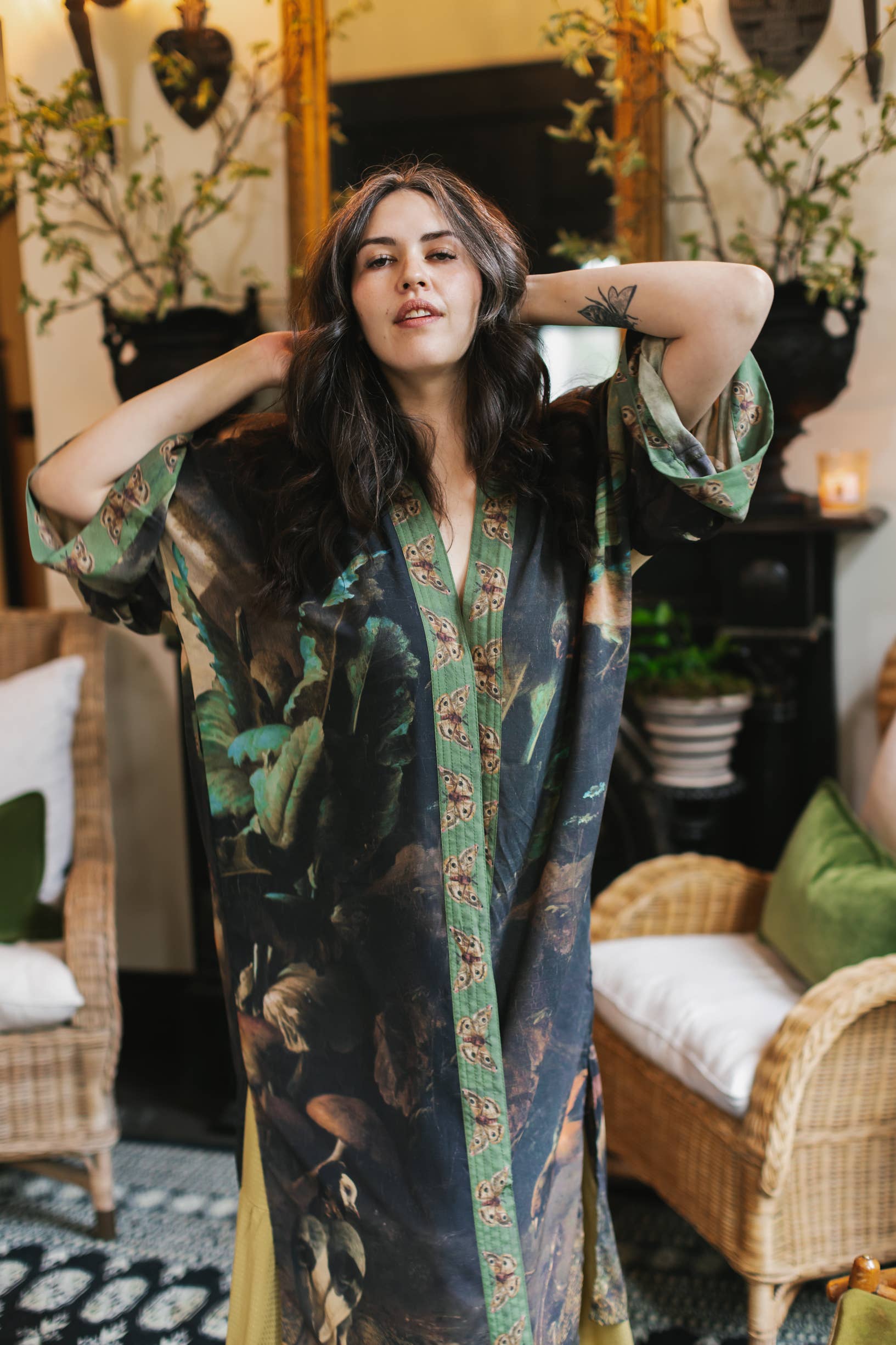 Heartwork Artisan Bamboo Duster Kimono Robe - Out of the Blue