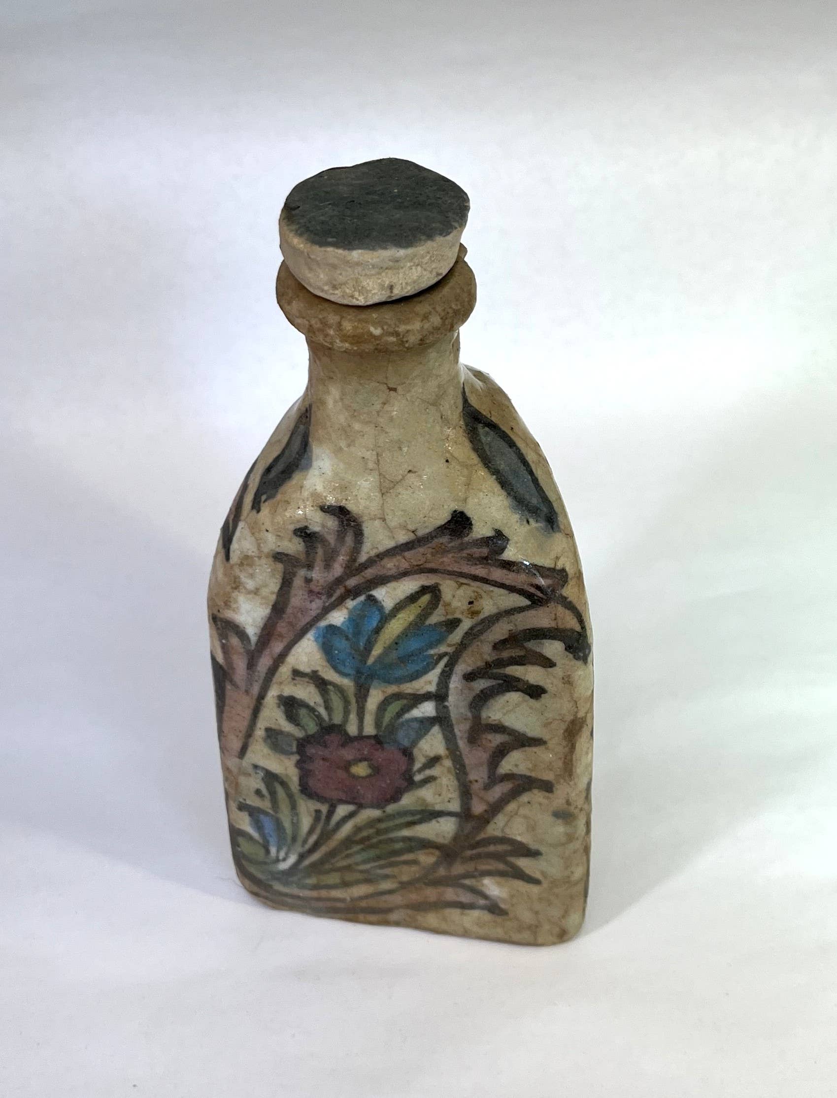 Persian Vintage Tea Folk Art Bottle with Lid - Out of the Blue