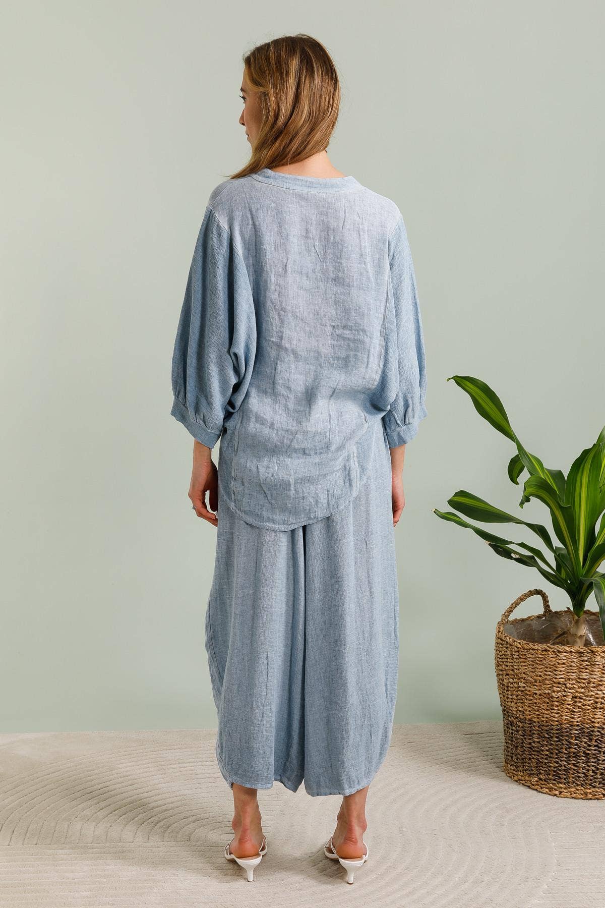 Gia Linen Pant - Out of the Blue