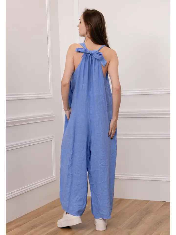 Rhonda Linen jumpsuit - Out of the Blue
