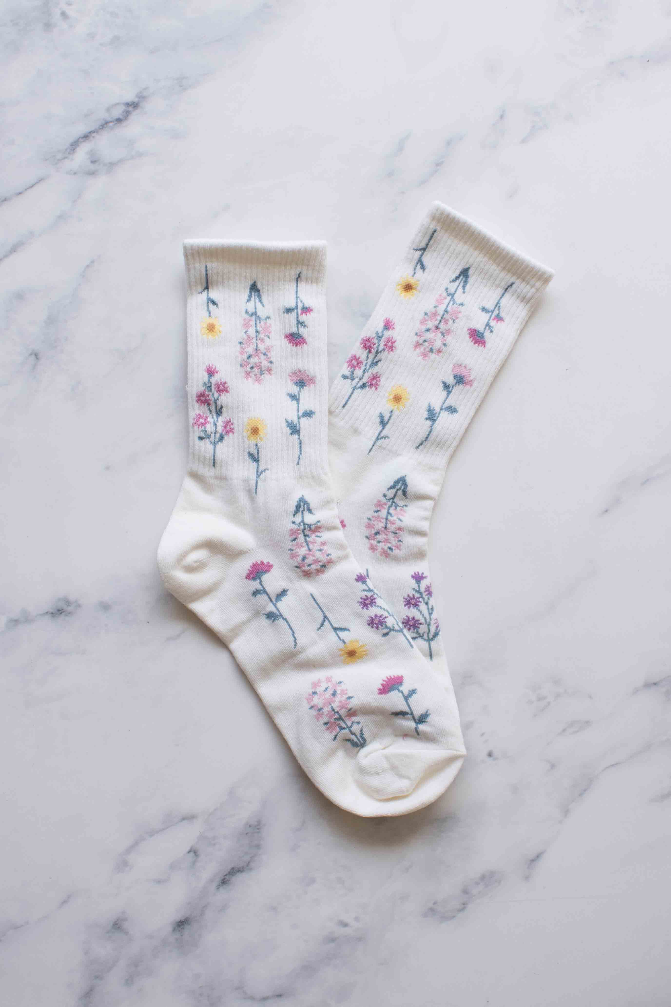 Botanical Garden Socks - Out of the Blue