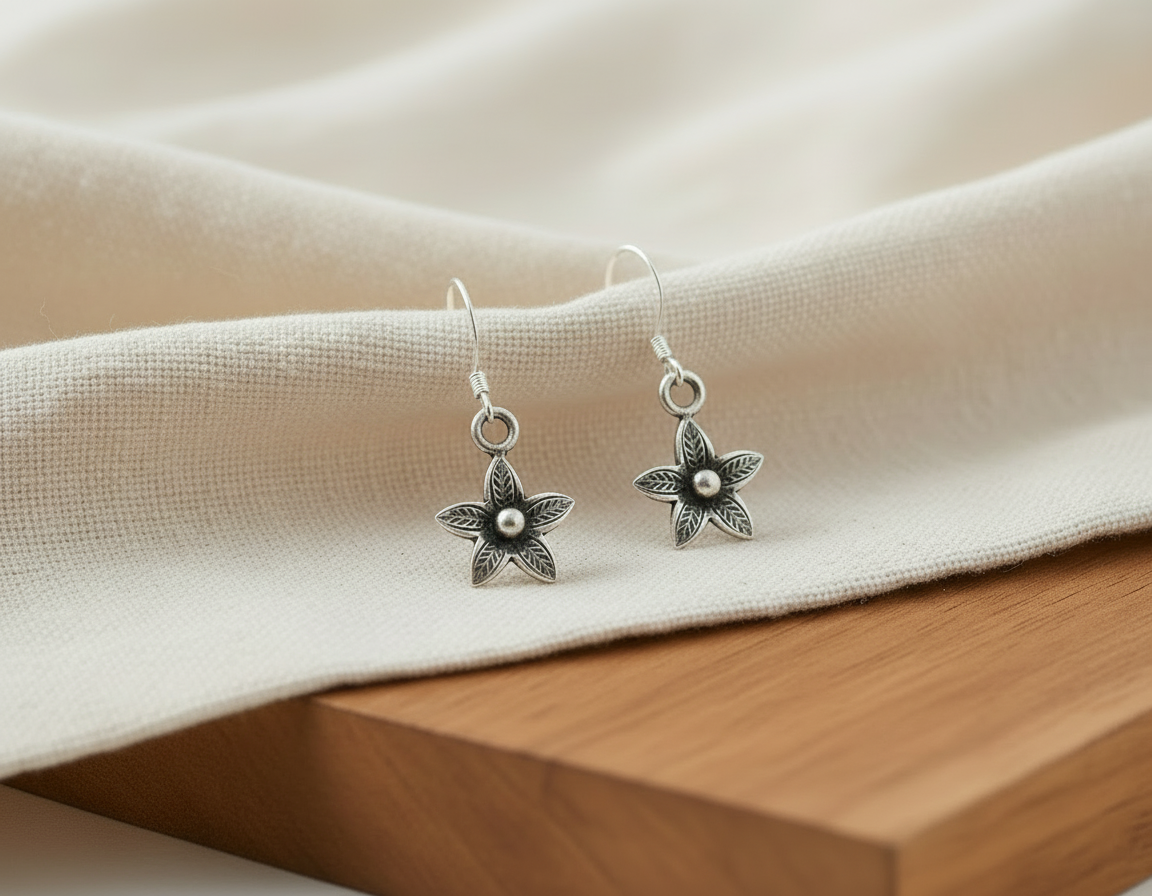 Sterling Silver Flower Earring