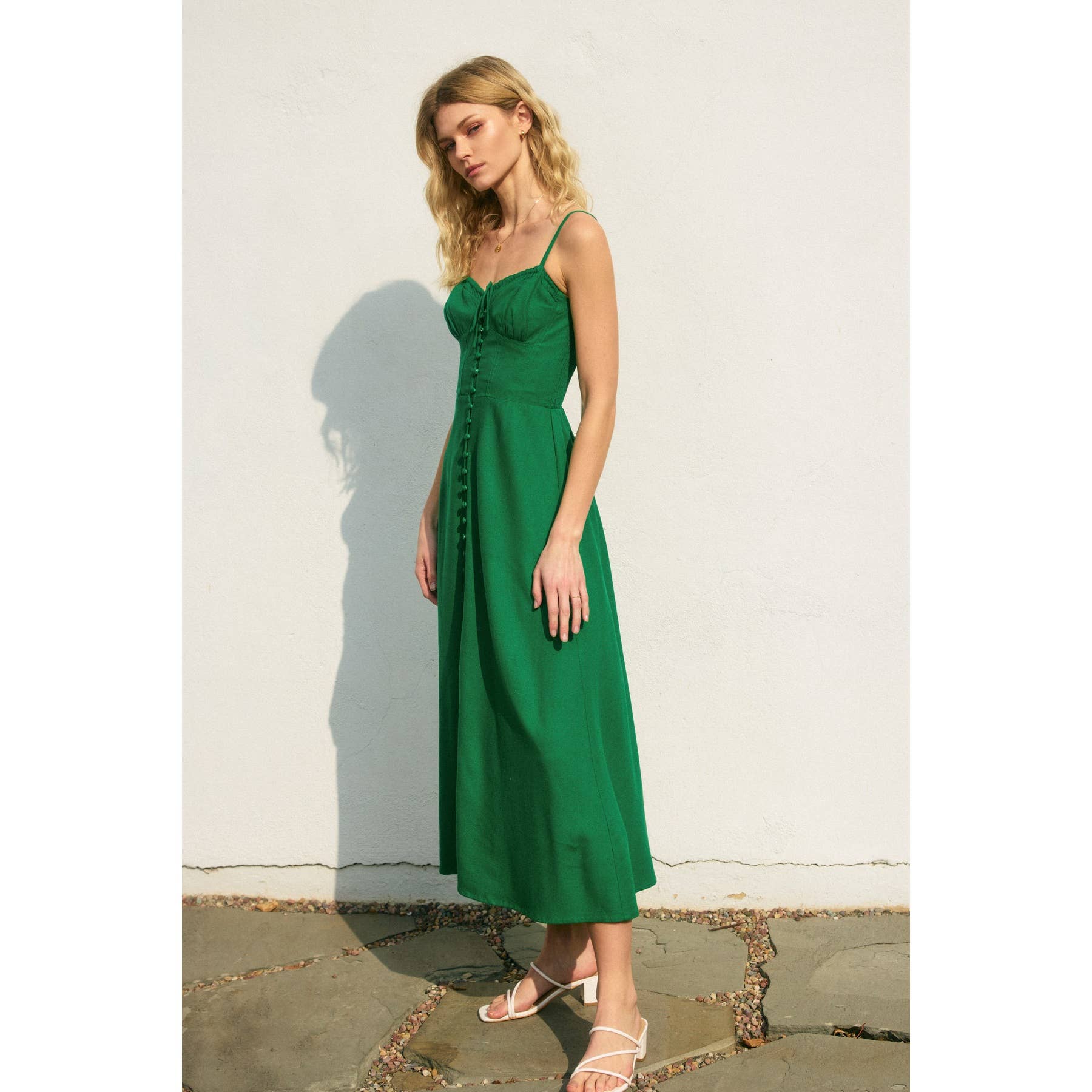 Heaven Sent Sweetheart Corset Midi Dress - Out of the Blue