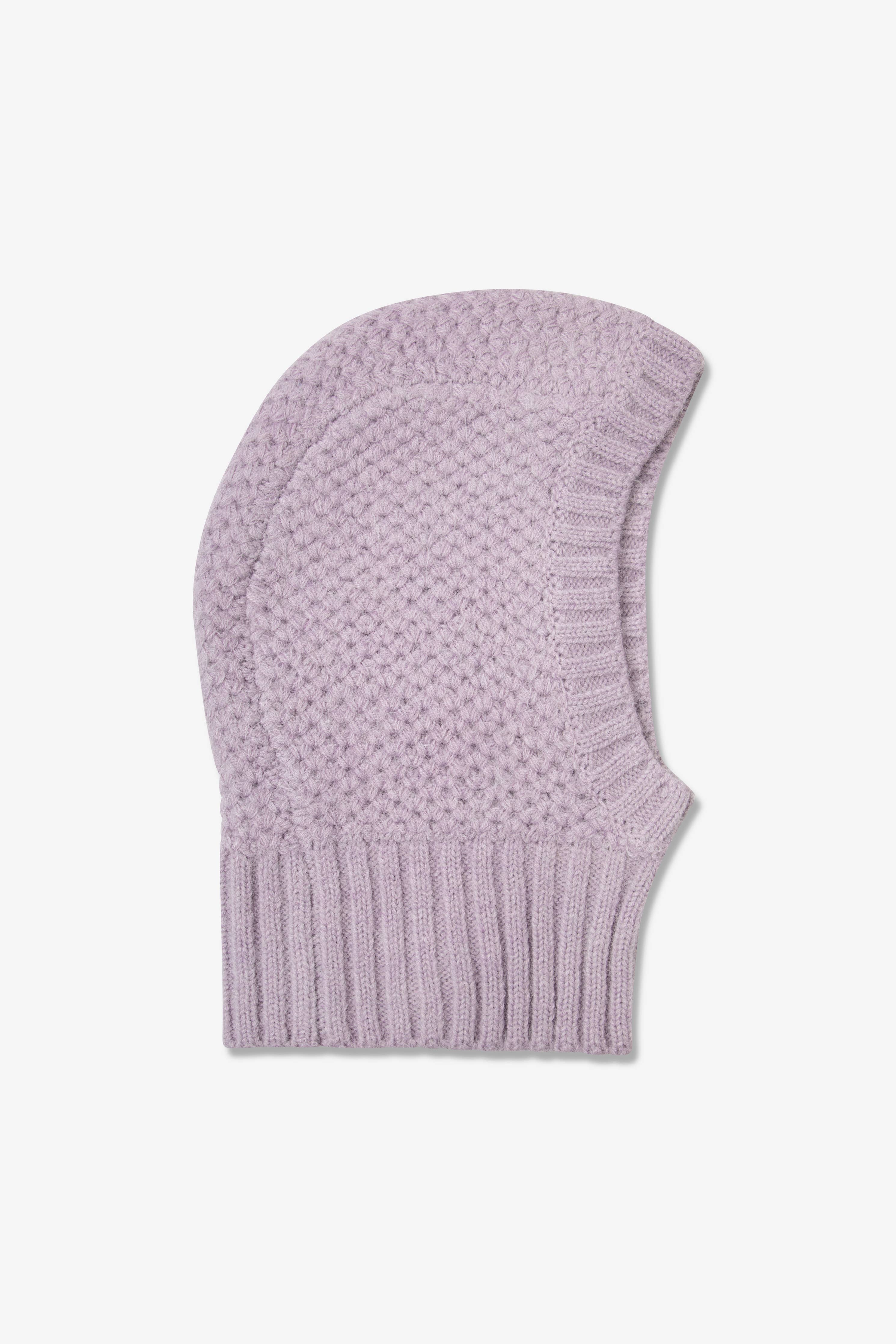 The Alpaca Balaclava Fitted Hood - Lilac - AW23 - Out of the Blue
