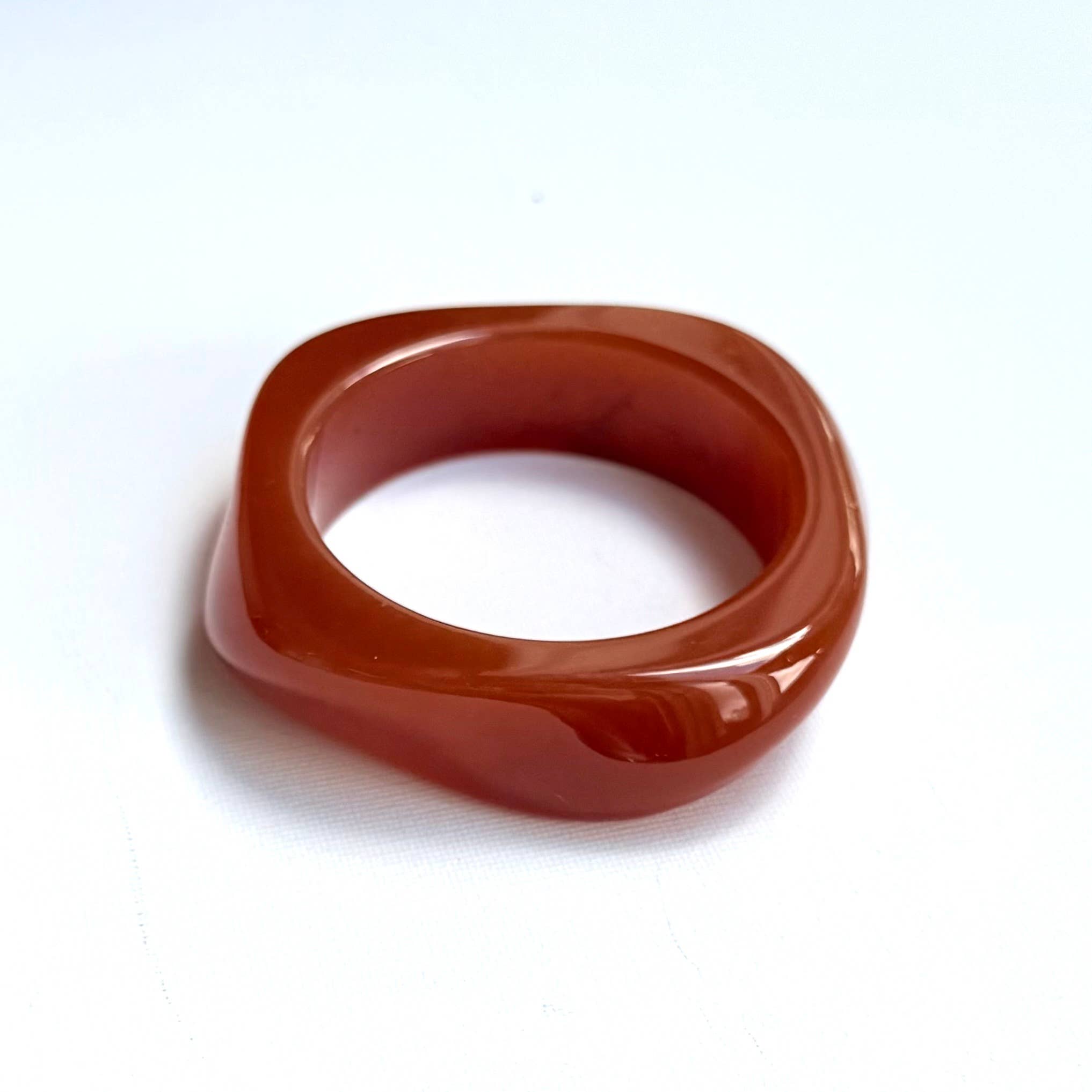 Swirl Chunky Acrylic Bangle Jewellery Red Wine - Out of the Blue
