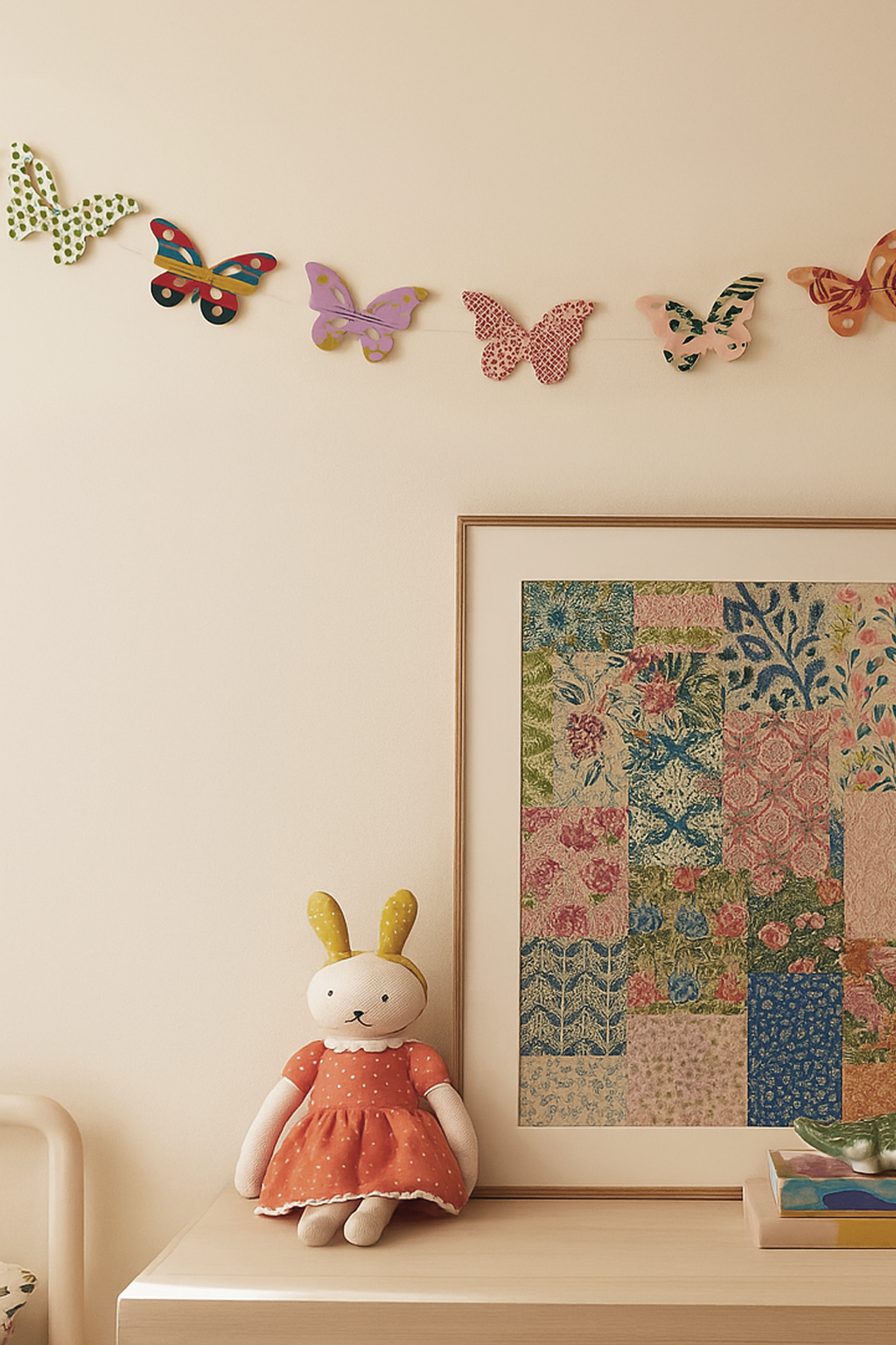 Butterfly Recycled Paper Garland - Assorted Prints - Out of the Blue