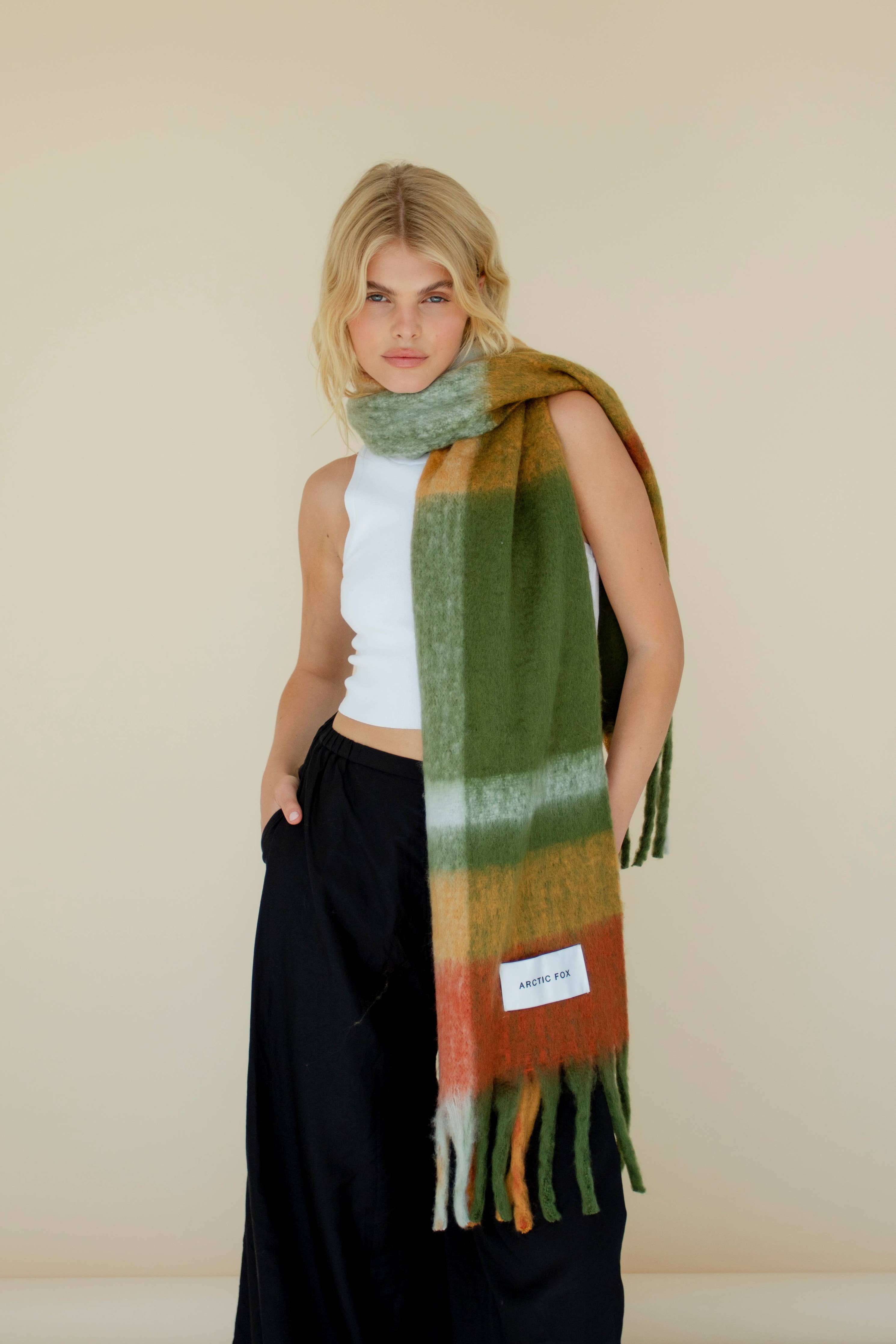The Stockholm Scarf - 100% Recycled - Mossy Spring - FW25 - Out of the Blue
