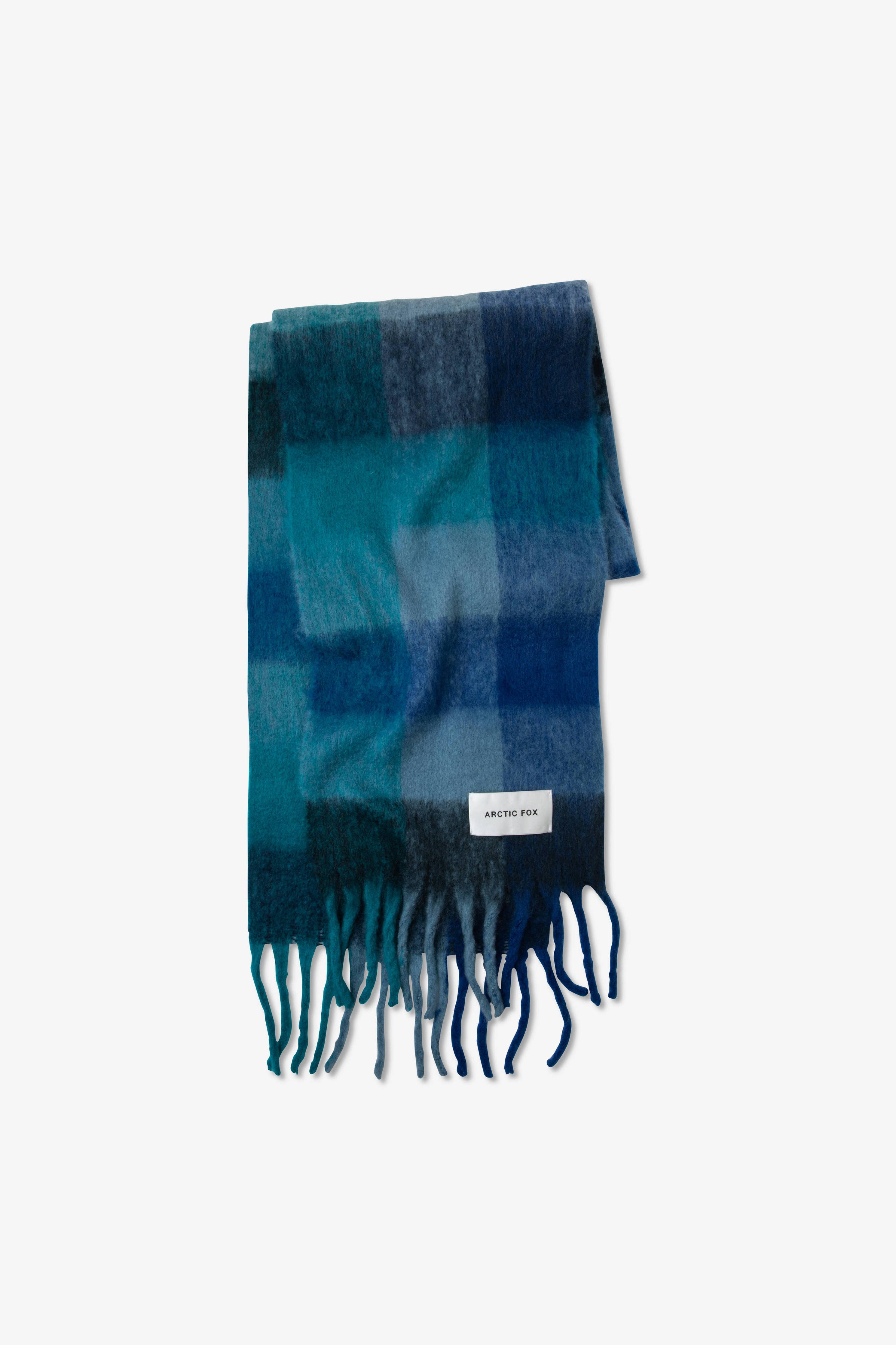 The Reykjavik Scarf - 100% Recycled - Blue Check - FW25 - Out of the Blue