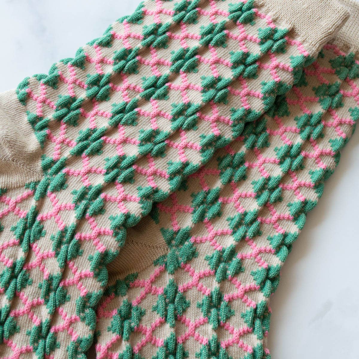 Winter Check Pattern Socks