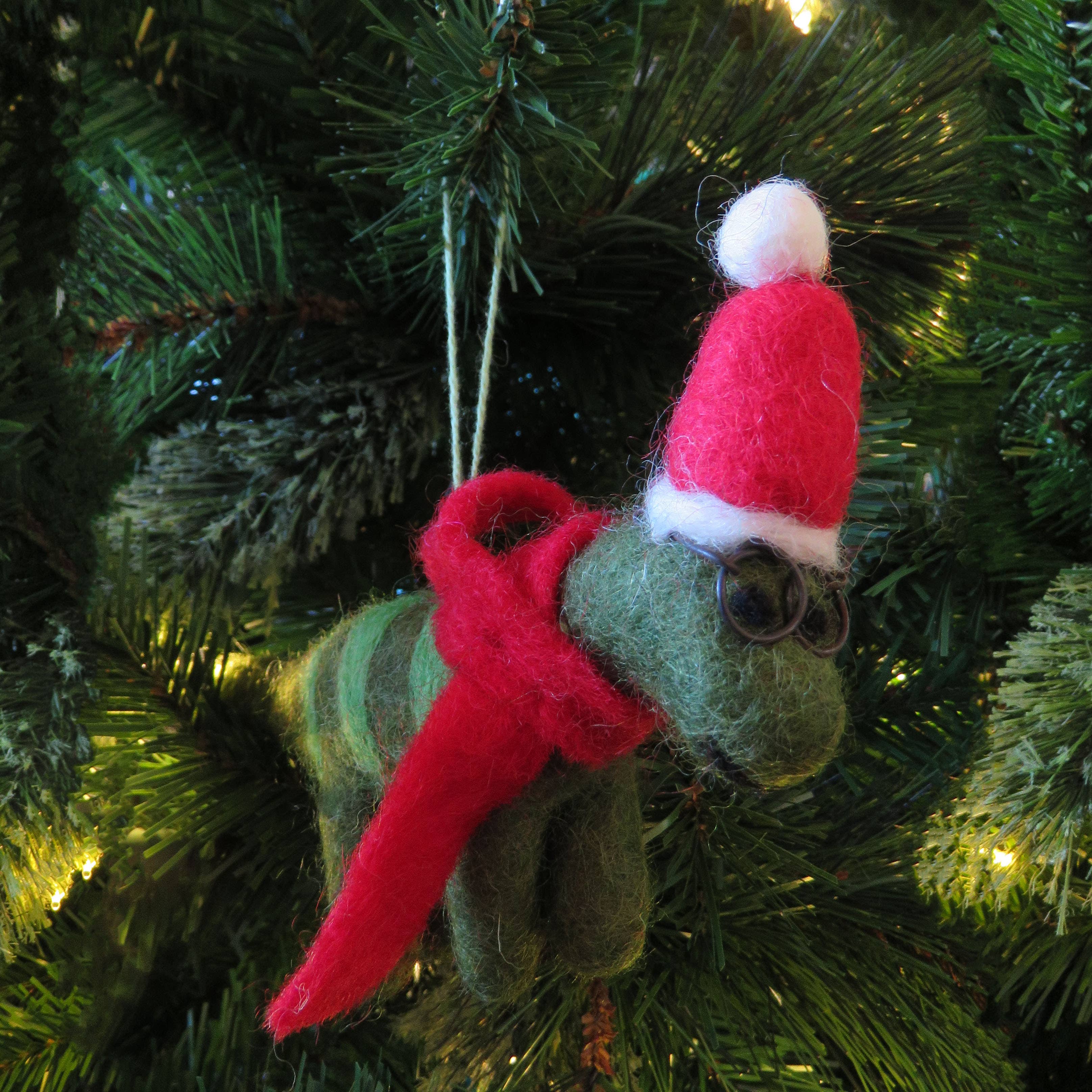 Felt Christmas Dinosaur