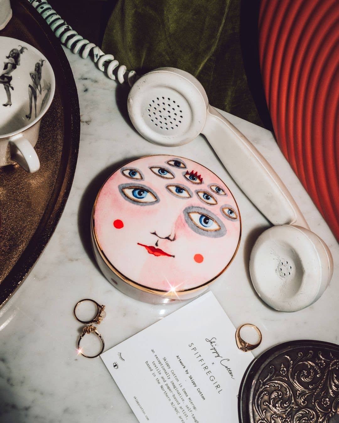 Moon Pie Ceramic Trinket Box