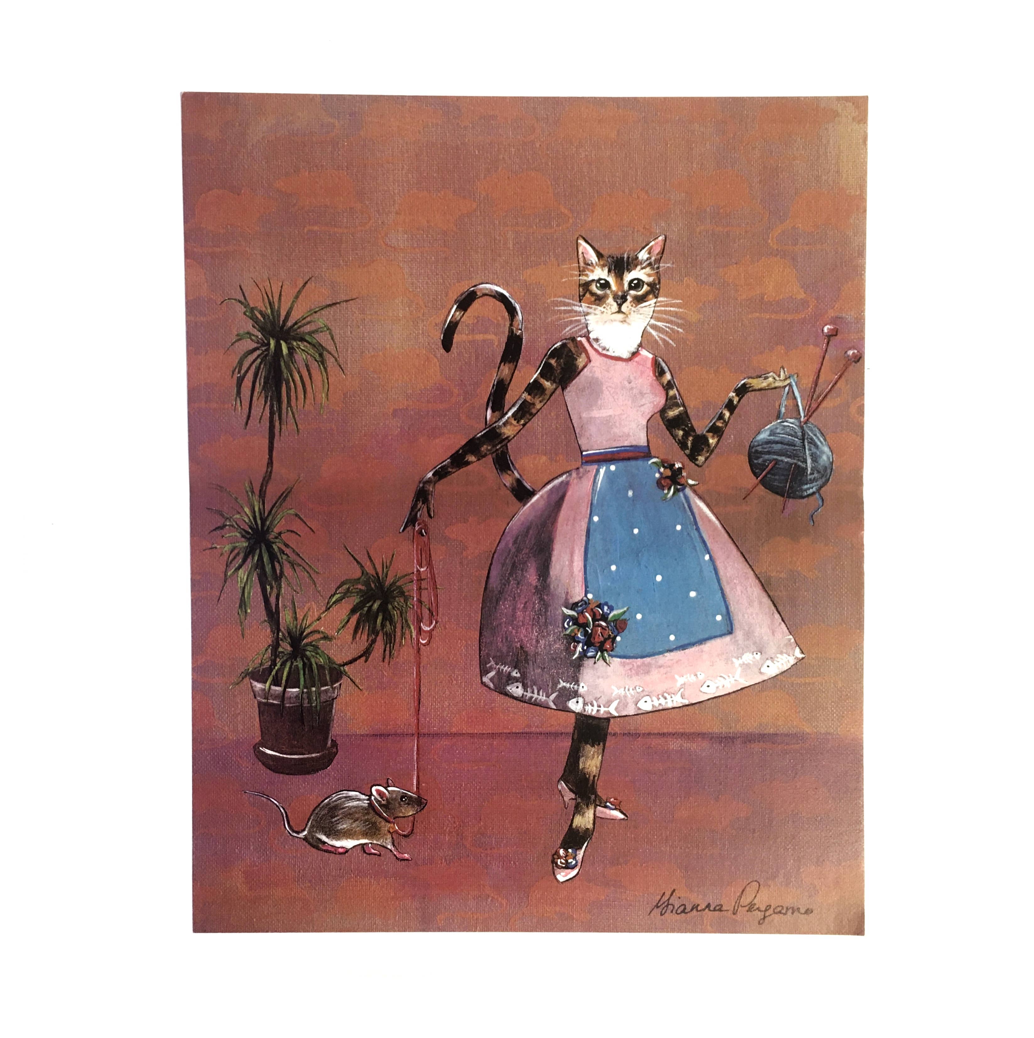 Cat and Mouse 8X10 Art Print