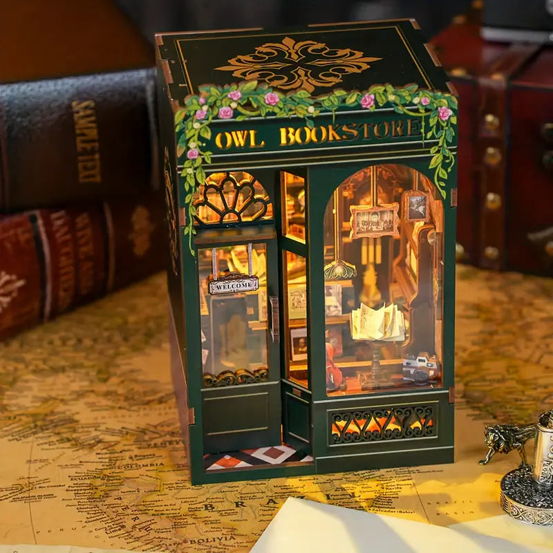 DIY Book Nook Kit: Owl Bookstore - Out of the Blue