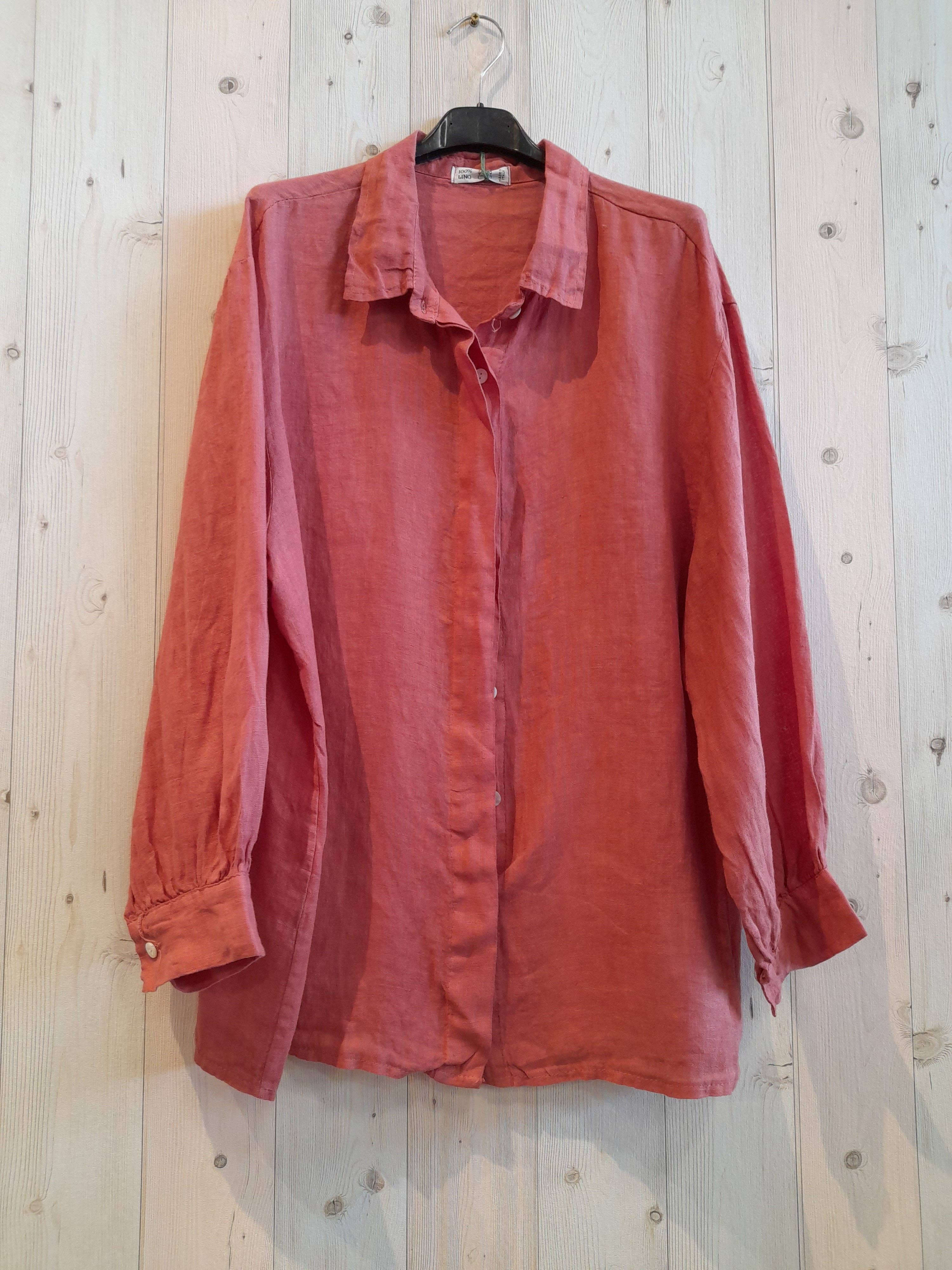 Covered Button Linen Shirt