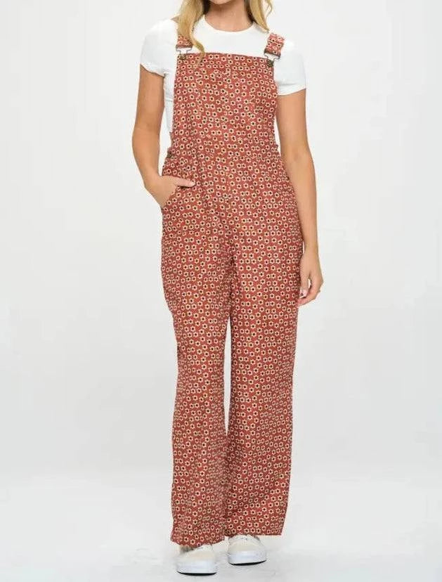Floral Print Jumpsuit - Out of the Blue