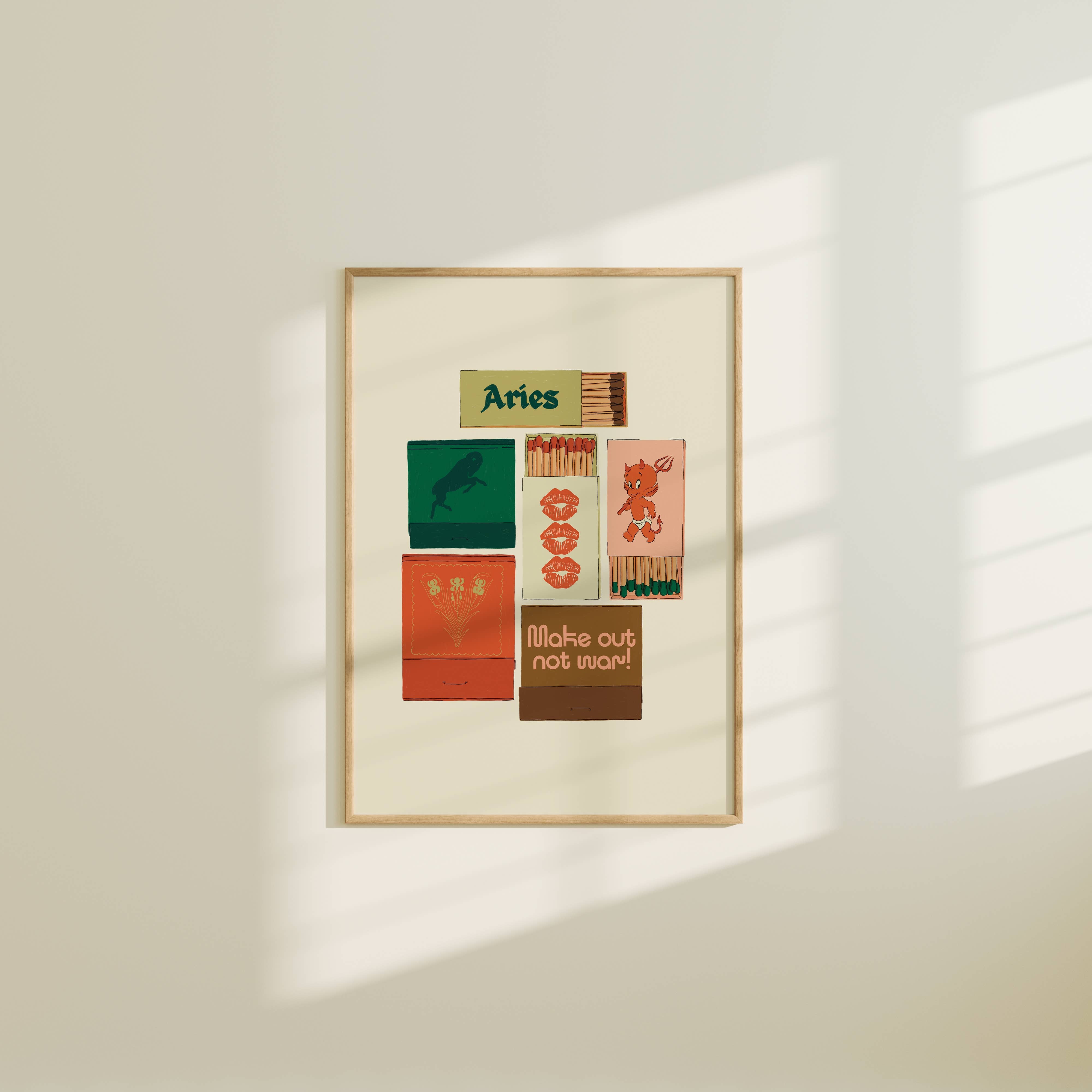 Zodiac Vintage Matchbox Prints - Out of the Blue