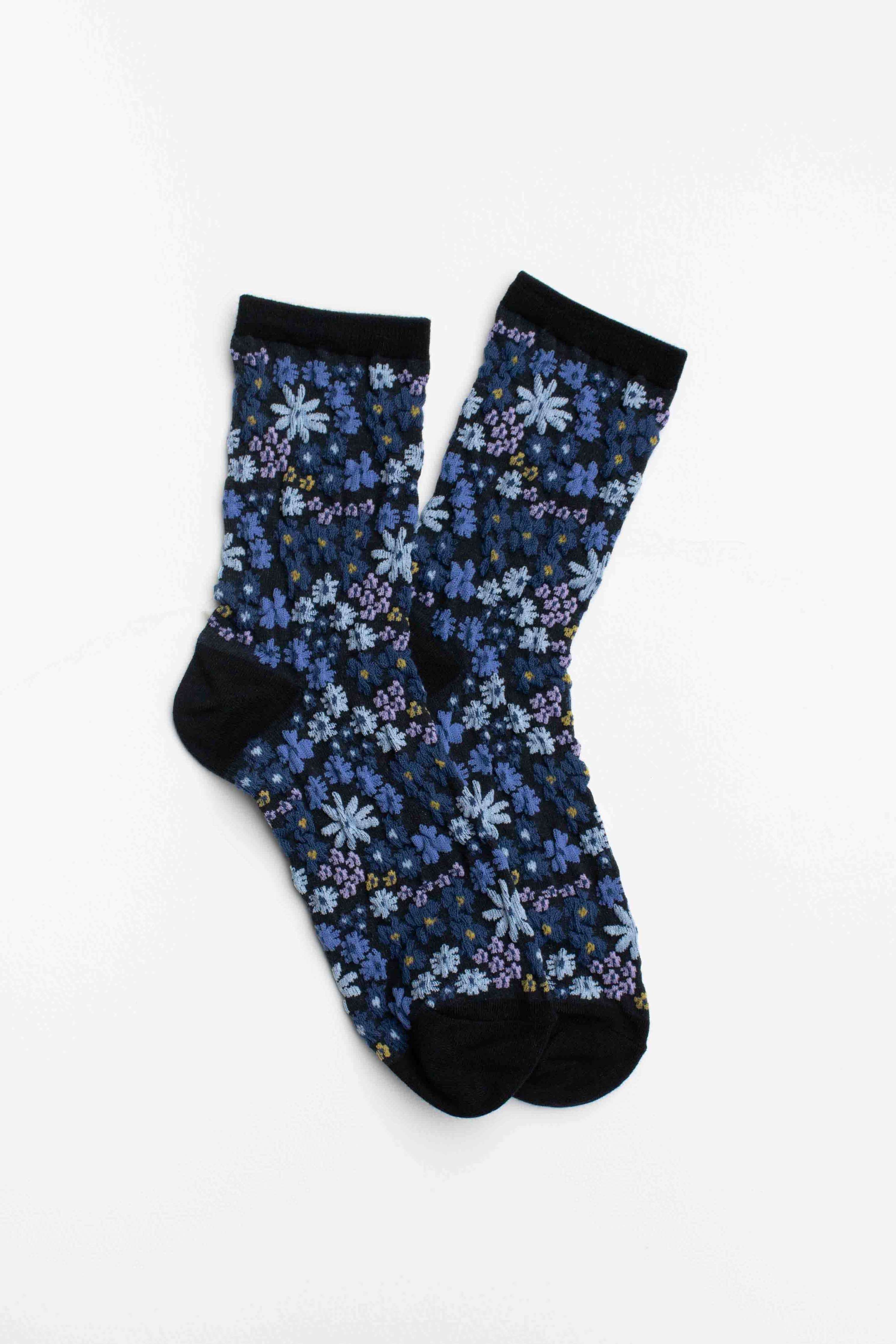 Meadow Blossom Crew Socks - Out of the Blue