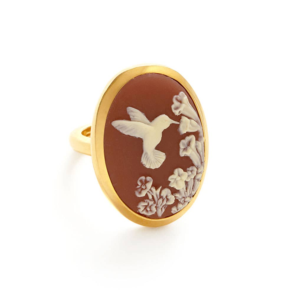 Hummingbird Cameo Ring - Out of the Blue