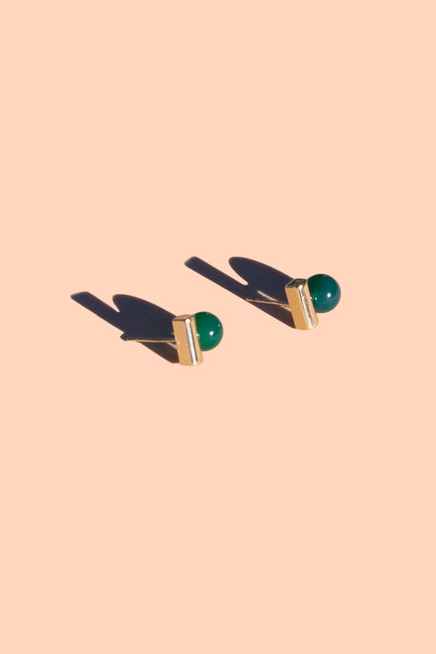 Morse Code Studs - 18K Gold Plated - Out of the Blue