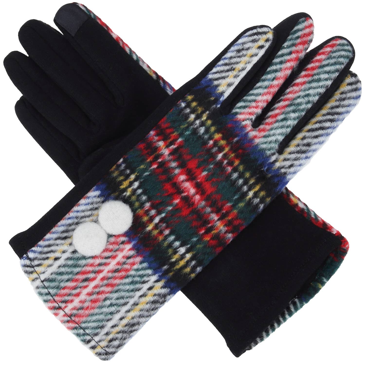 Plaid  Texting Gloves