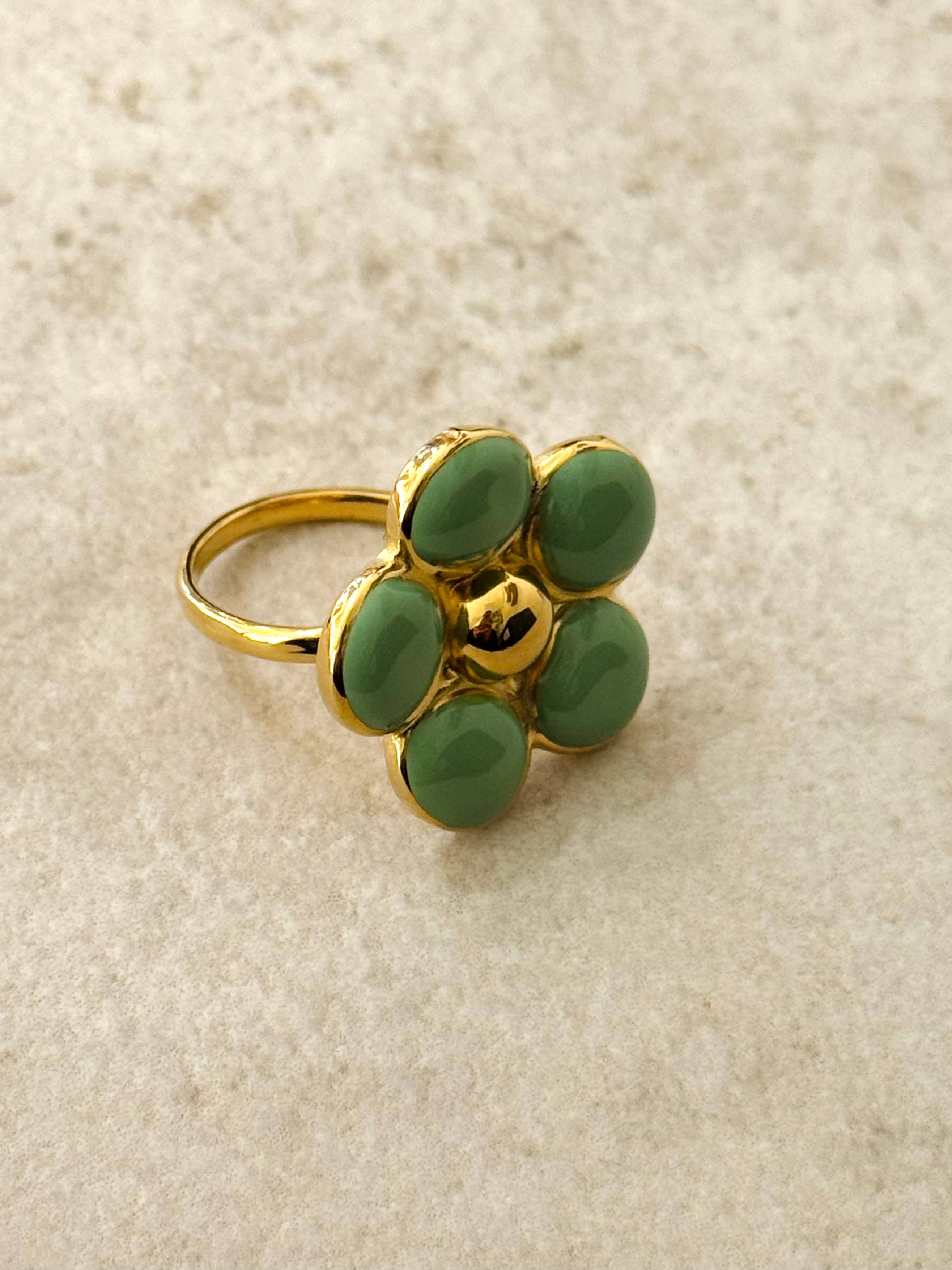 Margarida Adjustable Enamel Ring  - Out of the Blue