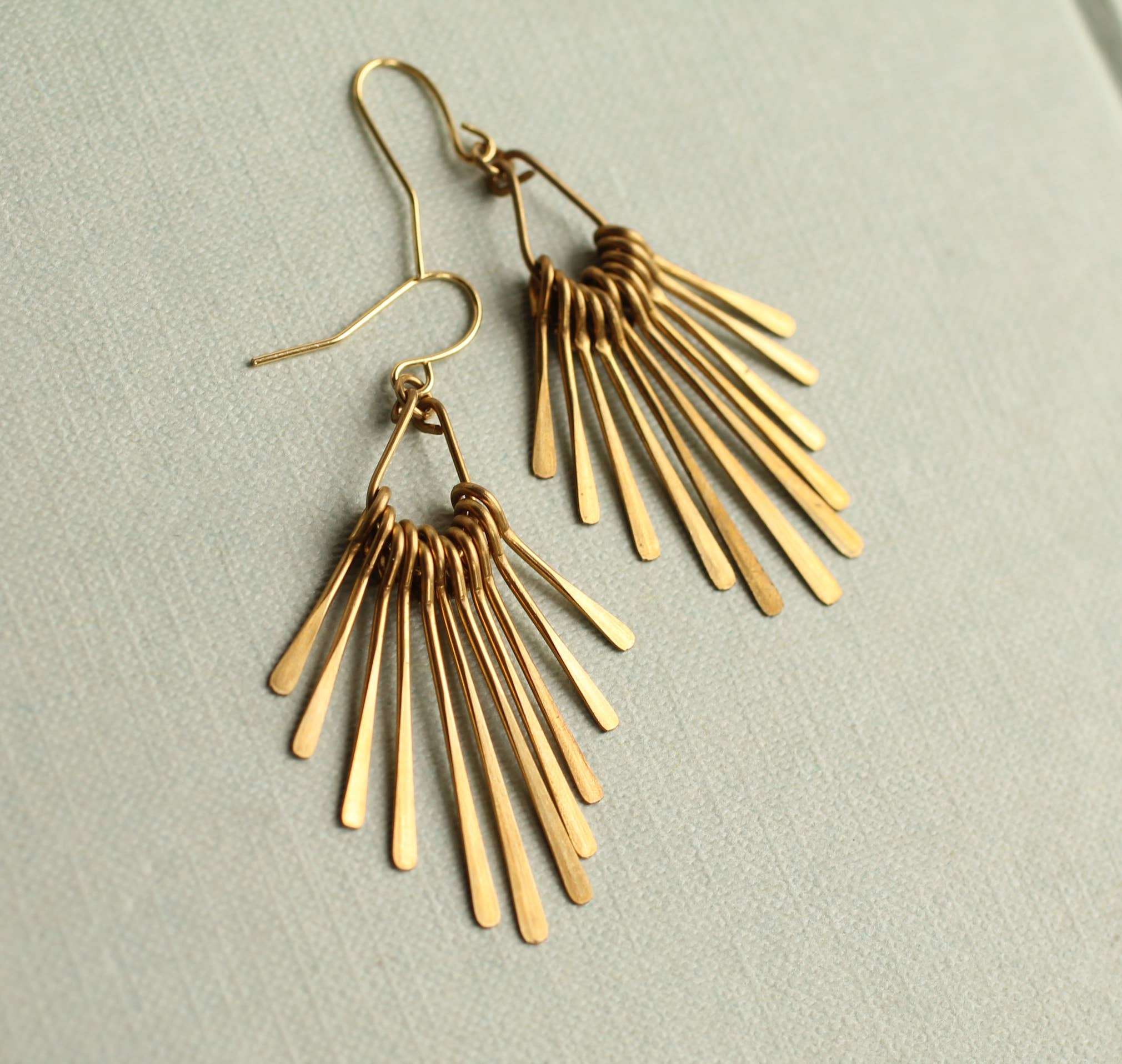 Art Deco Gold Fringe Earrings - Out of the Blue