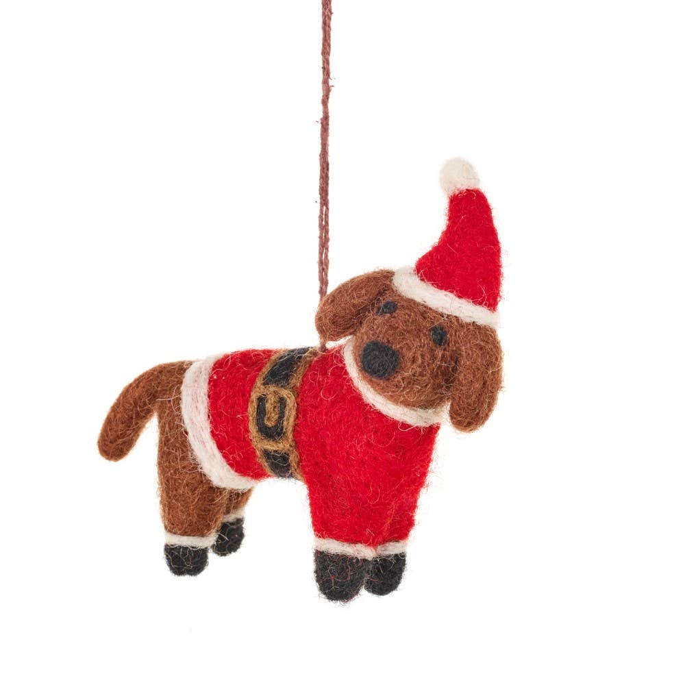 Felt Buddy Festive Dog Decoration