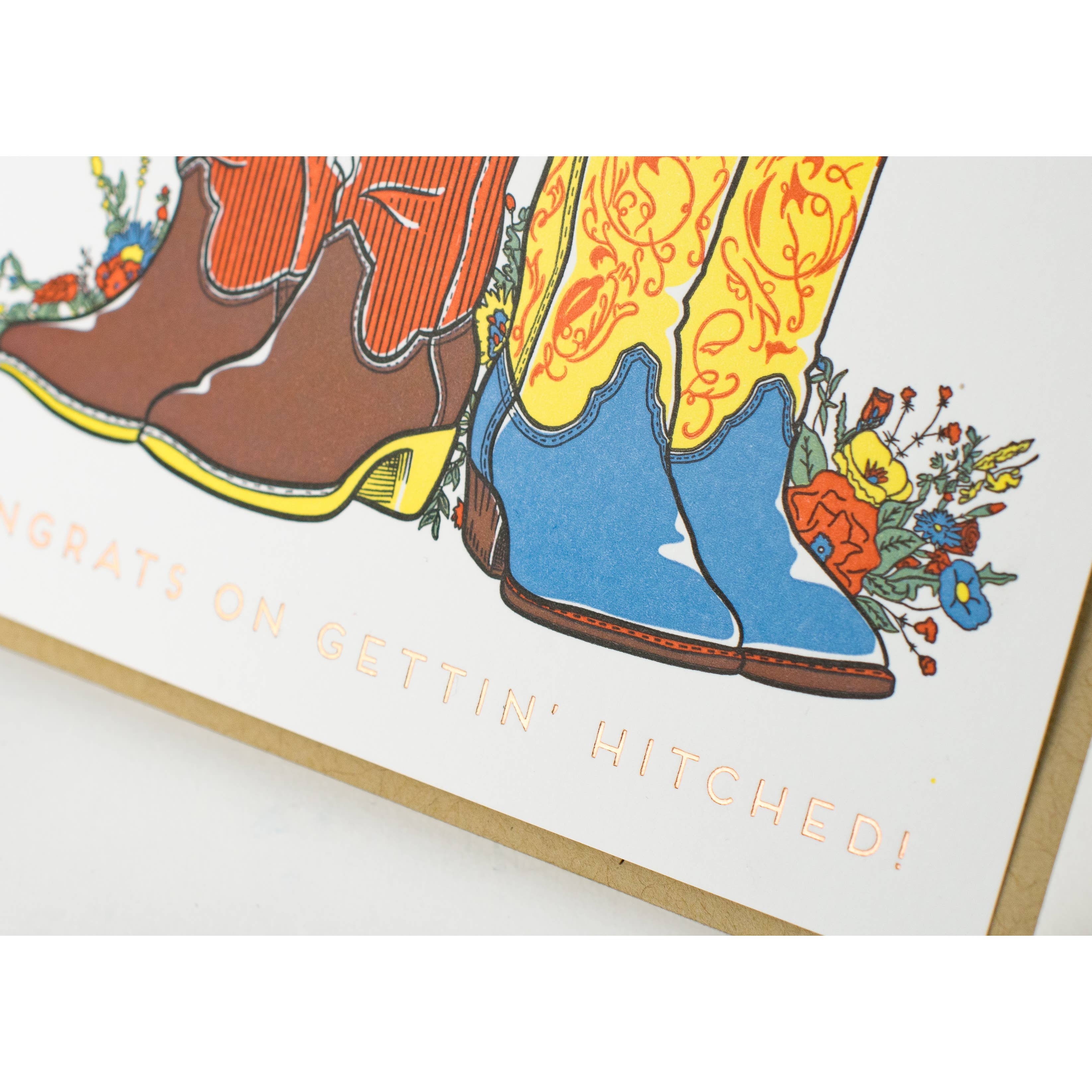 Wedding Country Boots Card - Out of the Blue