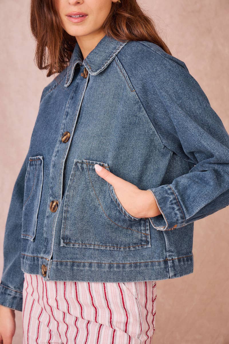 VERSAILLES – 100% Cotton Denim Jacket - Out of the Blue
