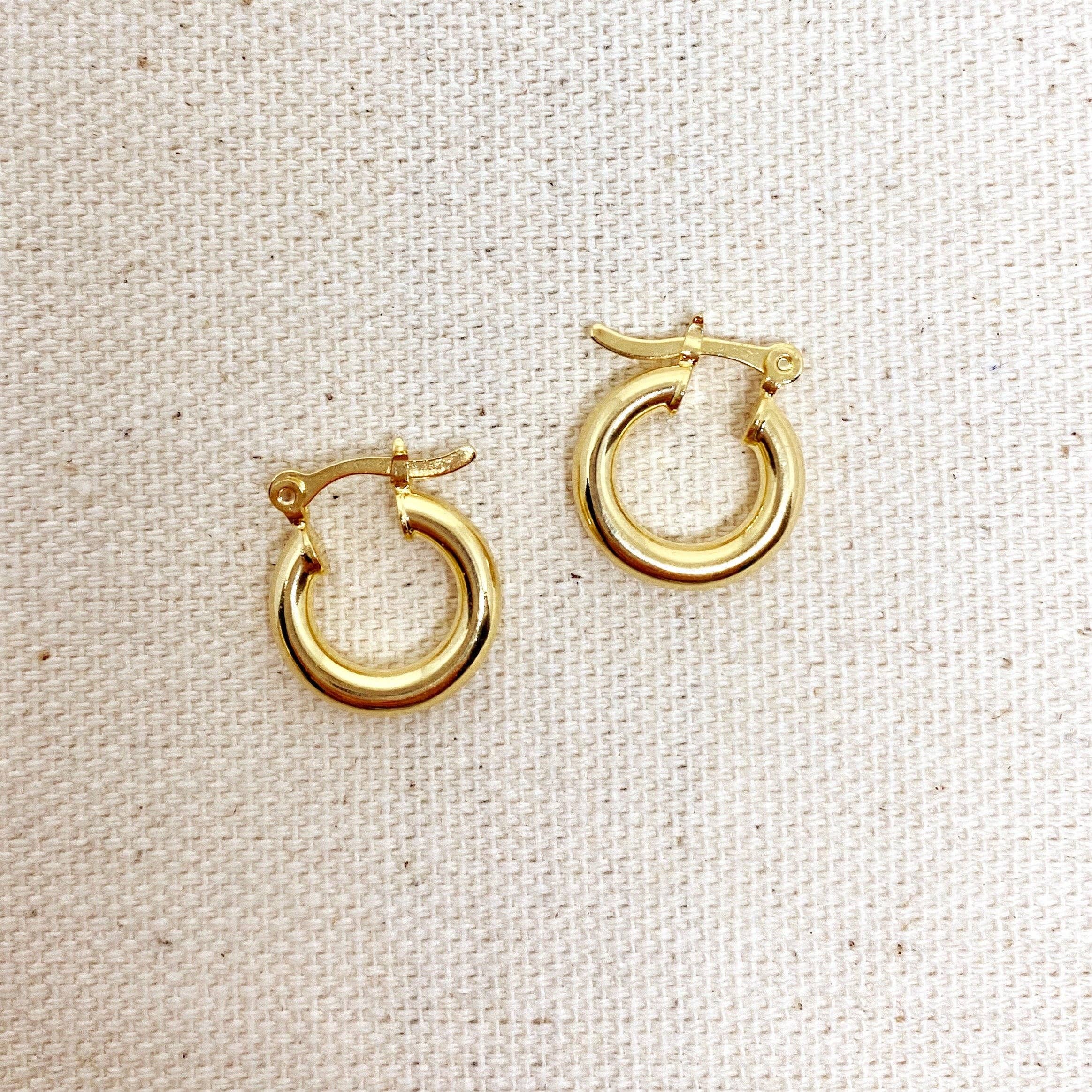 18k Gold Filled Hoop Earrings
