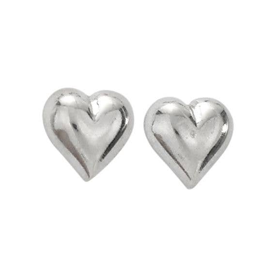 Sterling Silver Heart Studs