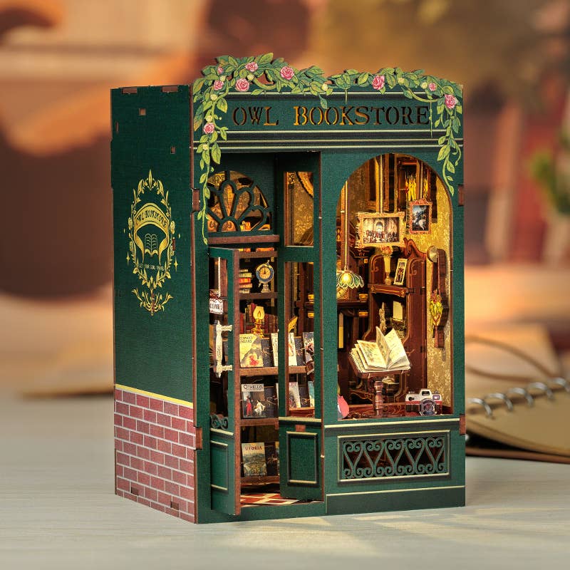 DIY Book Nook Kit: Owl Bookstore - Out of the Blue